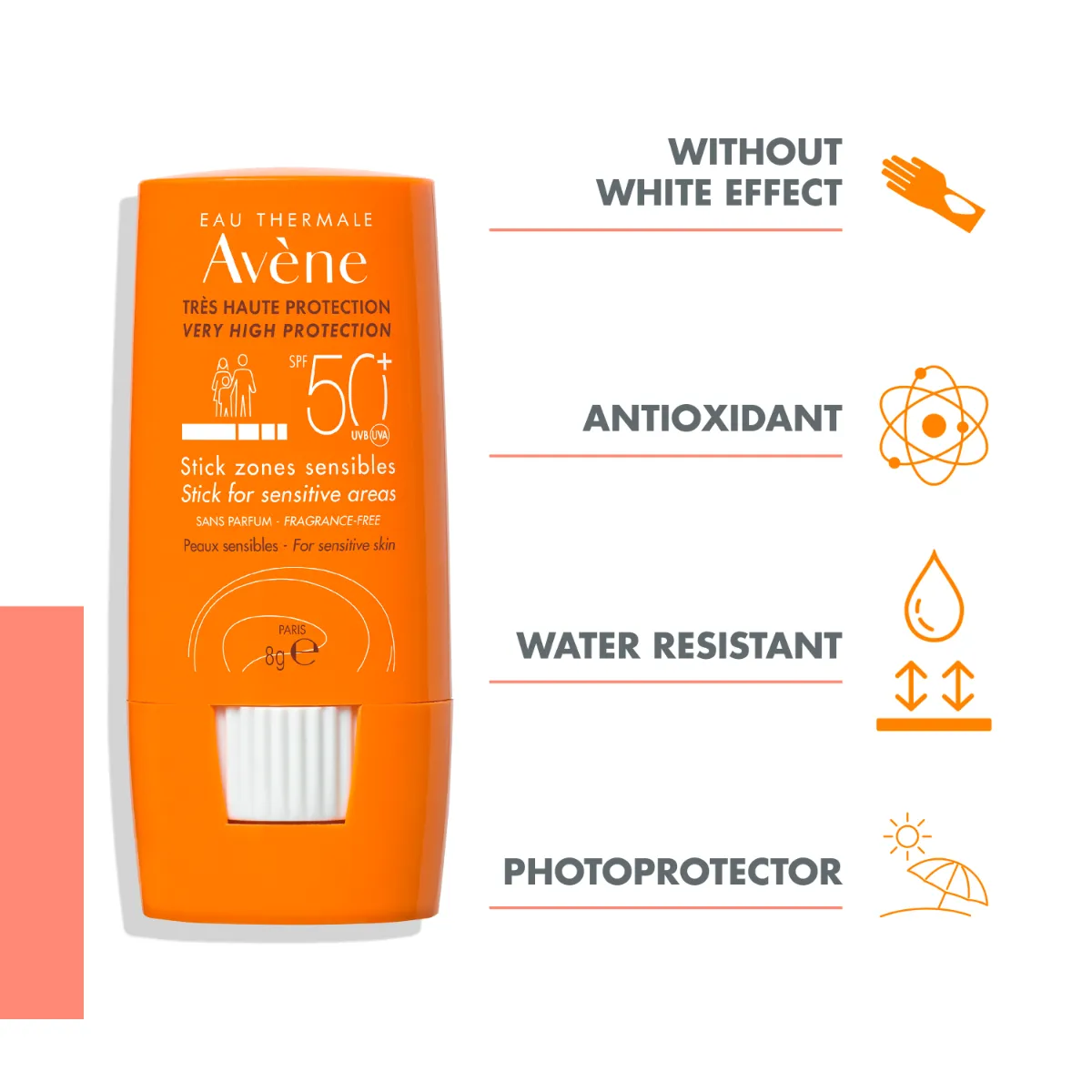 AVENE SUN PÄIKESEKAITSEPULK SPF50+ 8G - Tootepilt 2