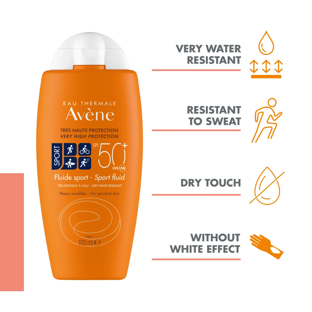 AVENE SUN SPORT PÄIKESEKAITSEEMULSIOON SPF50+ 100ML - Tootepilt 2