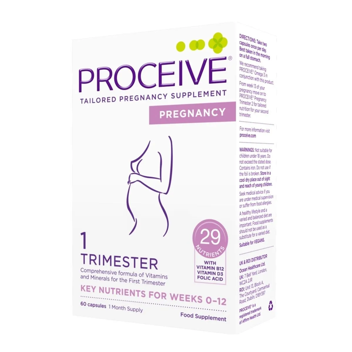 PROCEIVE PREGNANCY TRIMESTER 1 KAPSLID N60 - Tootepilt 