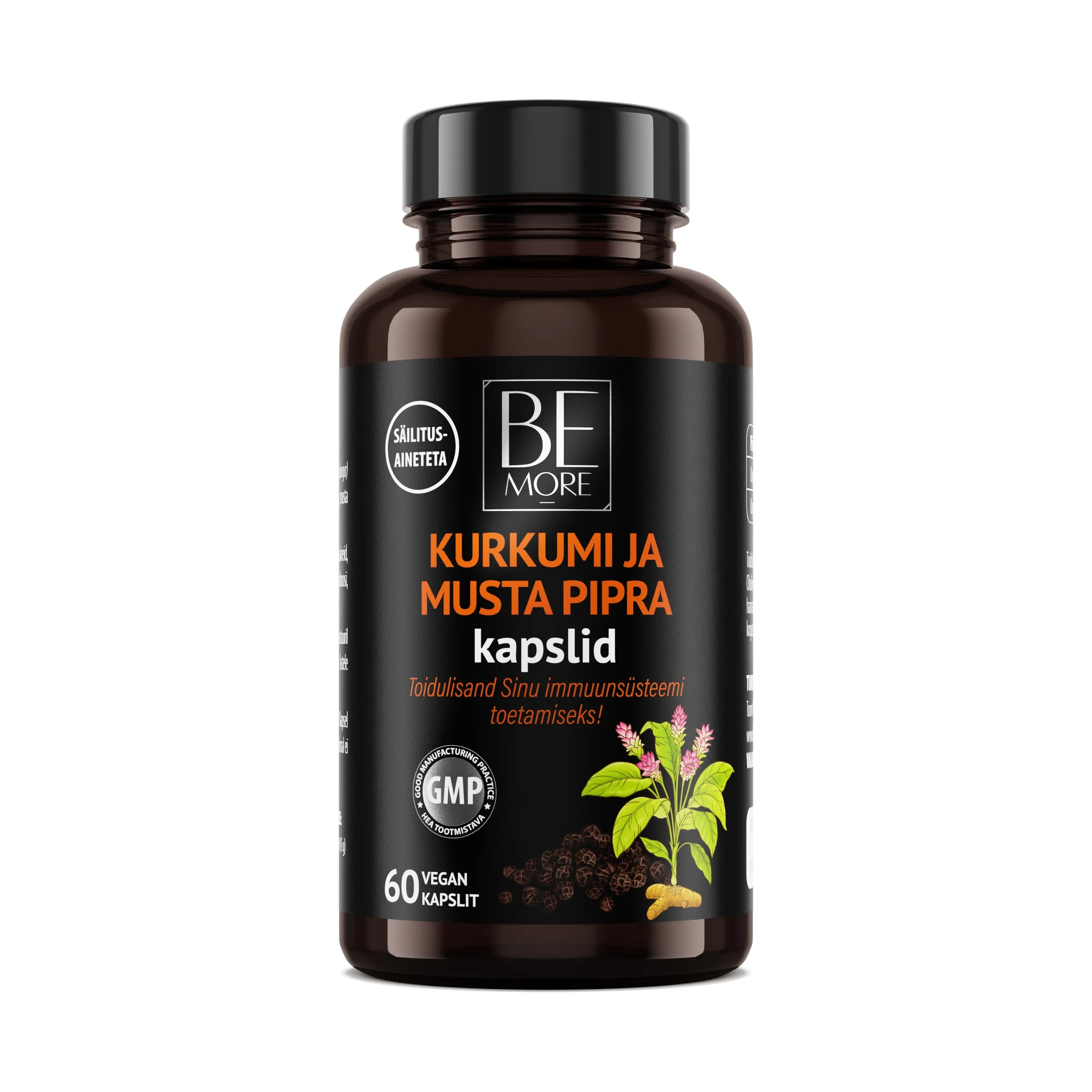 Kurkumi ja musta pipra kapslid - Tootepilt 