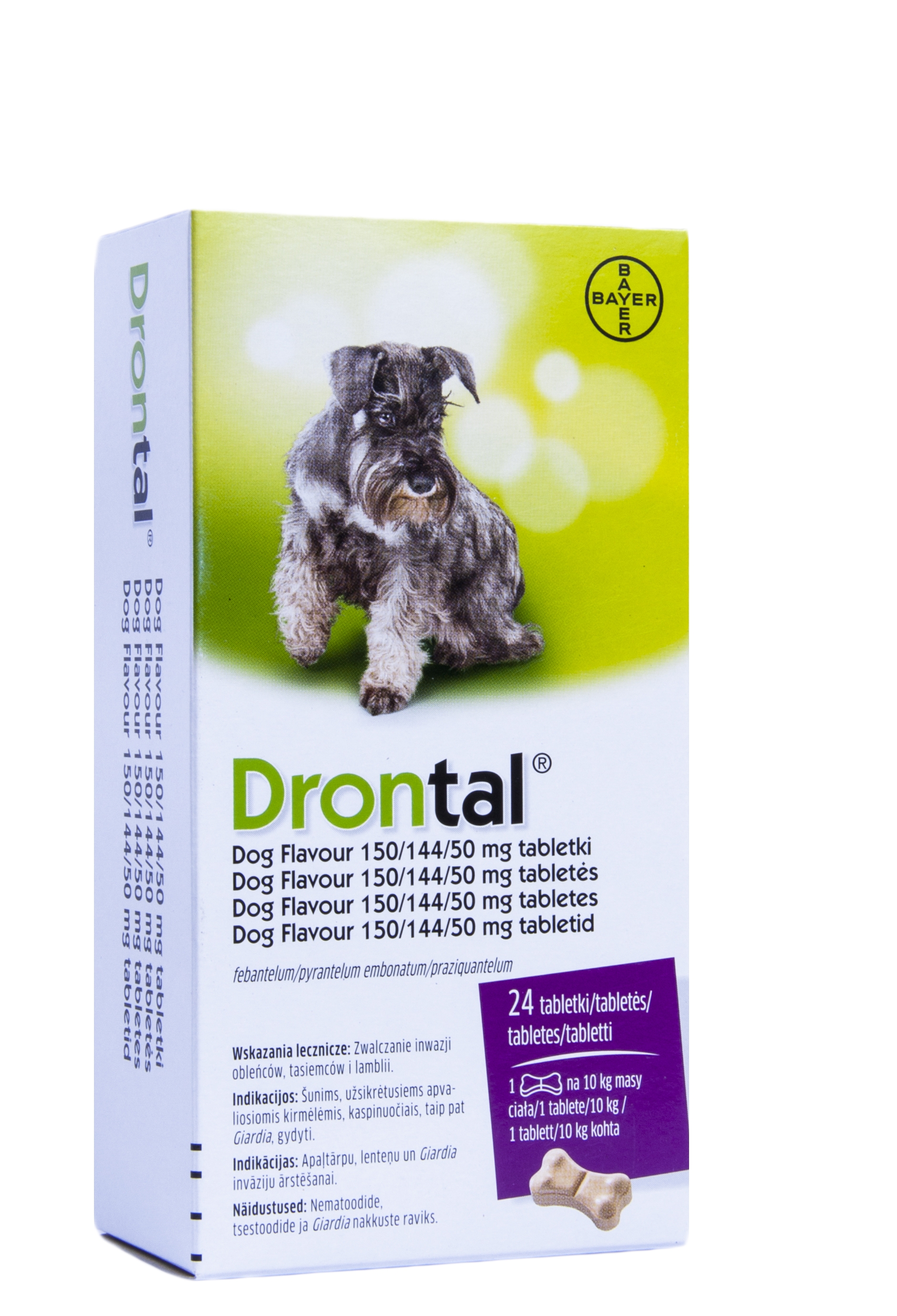 DRONTAL DOG FLAVOUR TBL 150MG+50MG+50MG N24 - Tootepilt 