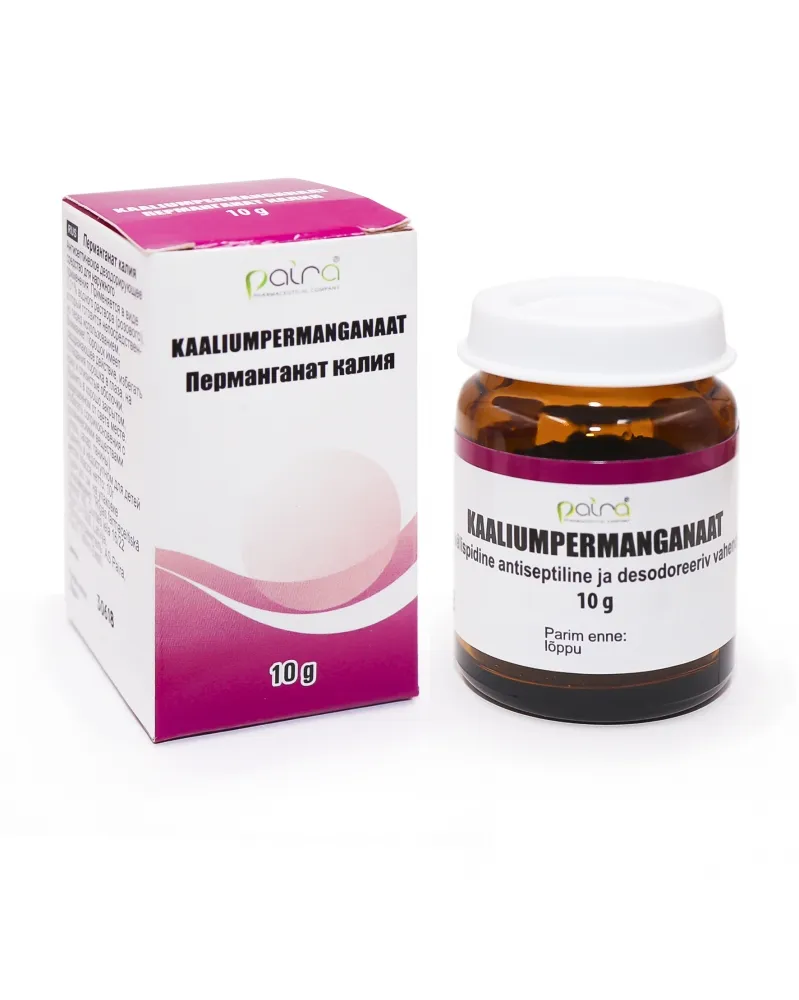 KAALIUMPERMANGANAAT 10G (PAIRA) - Tootepilt 