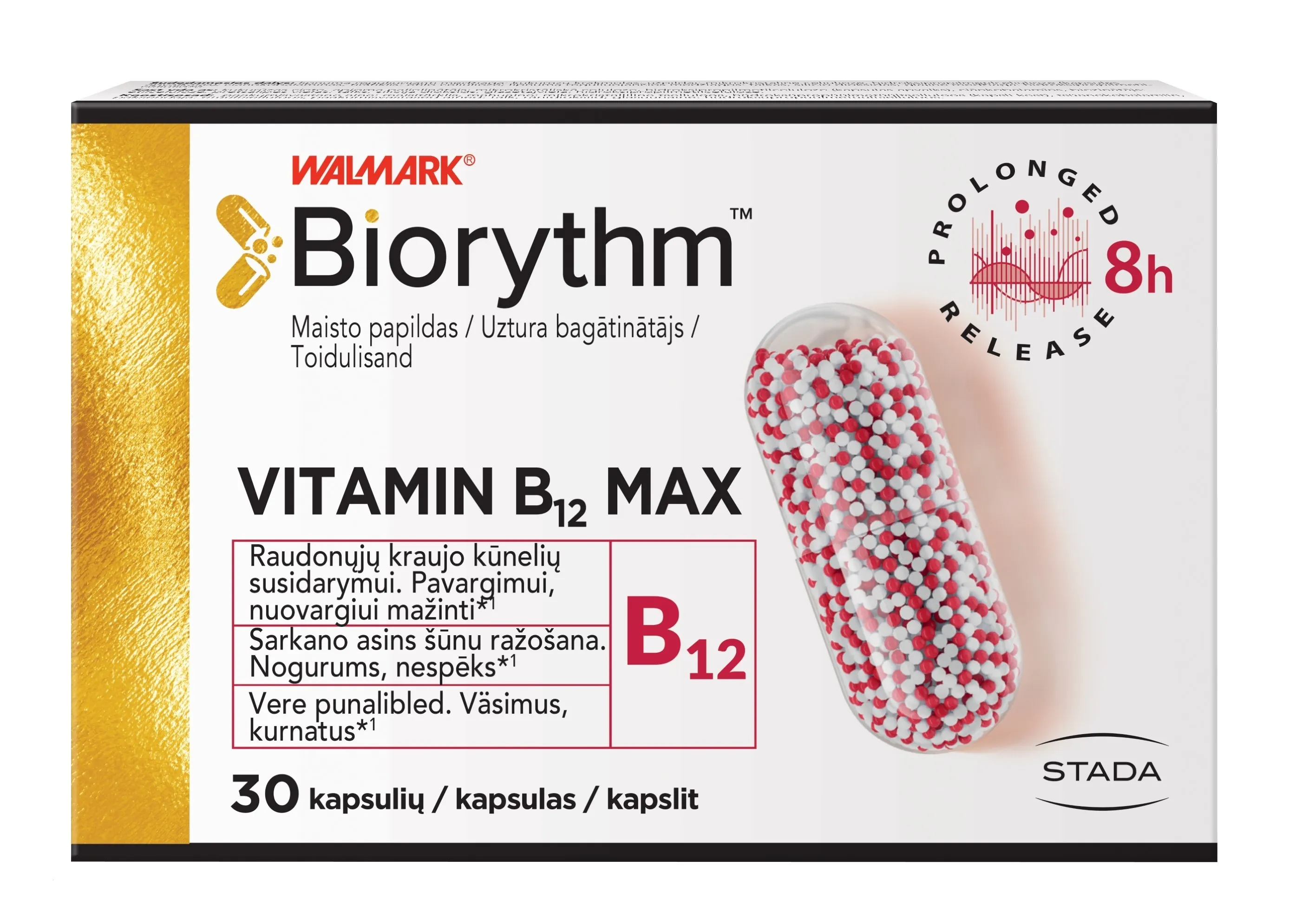 WALMARK BIORYTHM VITAMIIN B12 MAX KAPSLID N30 - Tootepilt 4