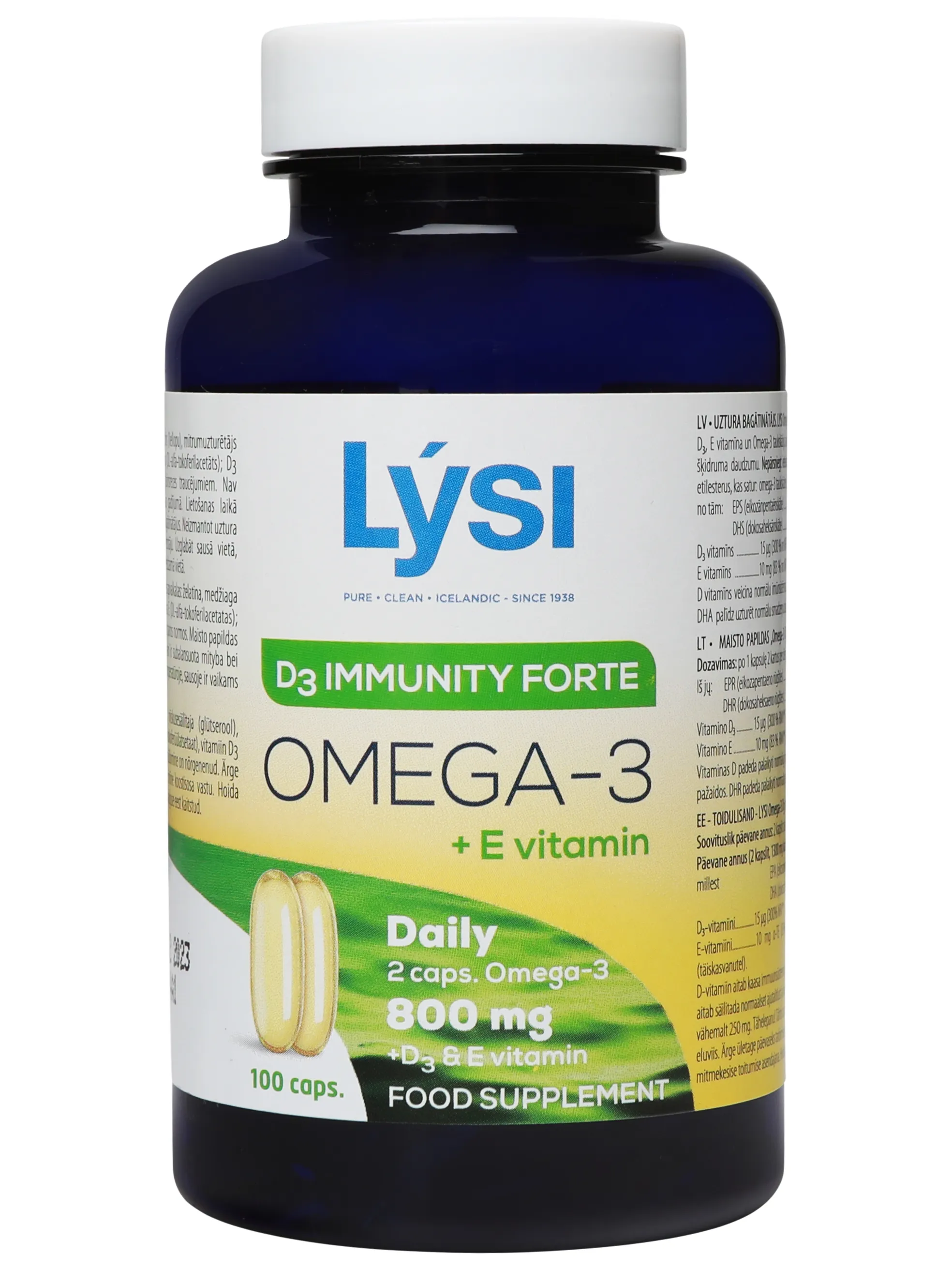 LYSI OMEGA-3 IMMUNITY FORTE KAPSLID N100 - Tootepilt 
