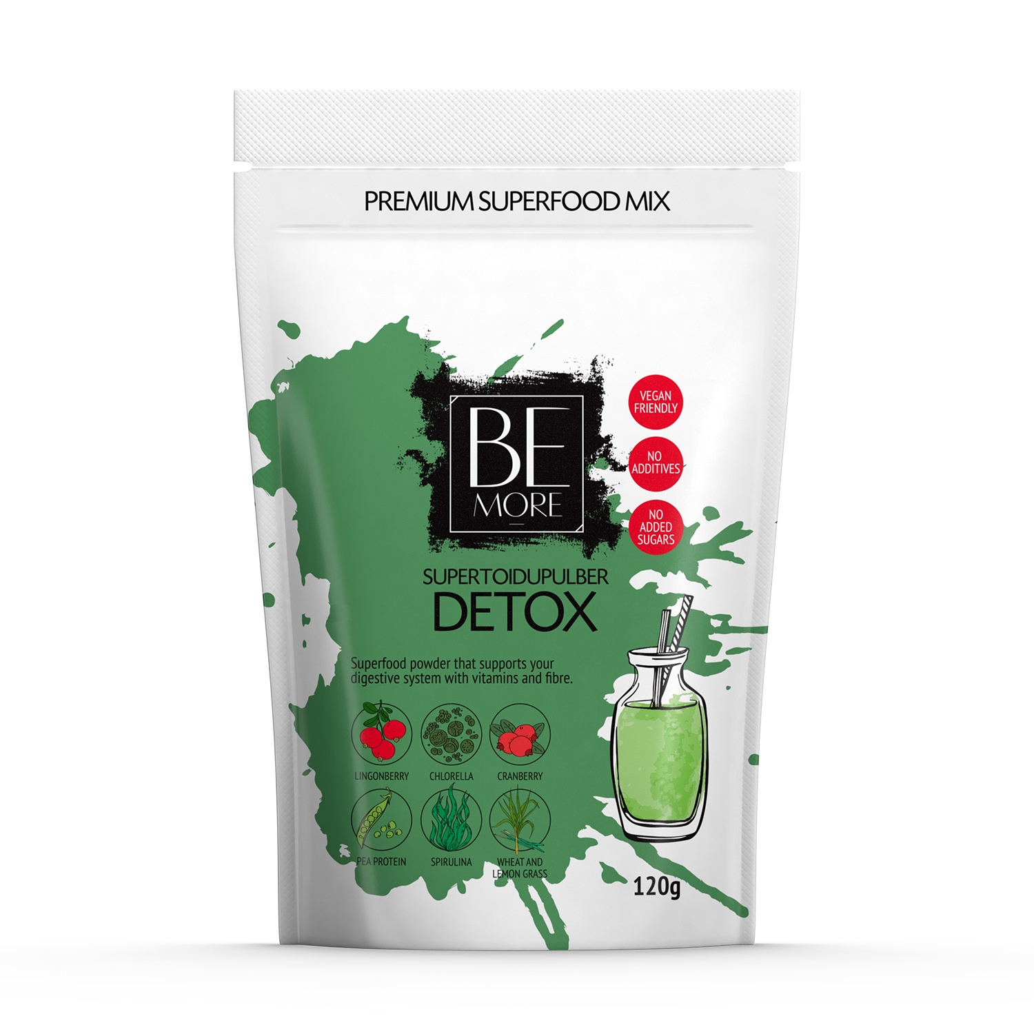BE MORE SUPERTOIDUPULBER DETOX 120G - Tootepilt 