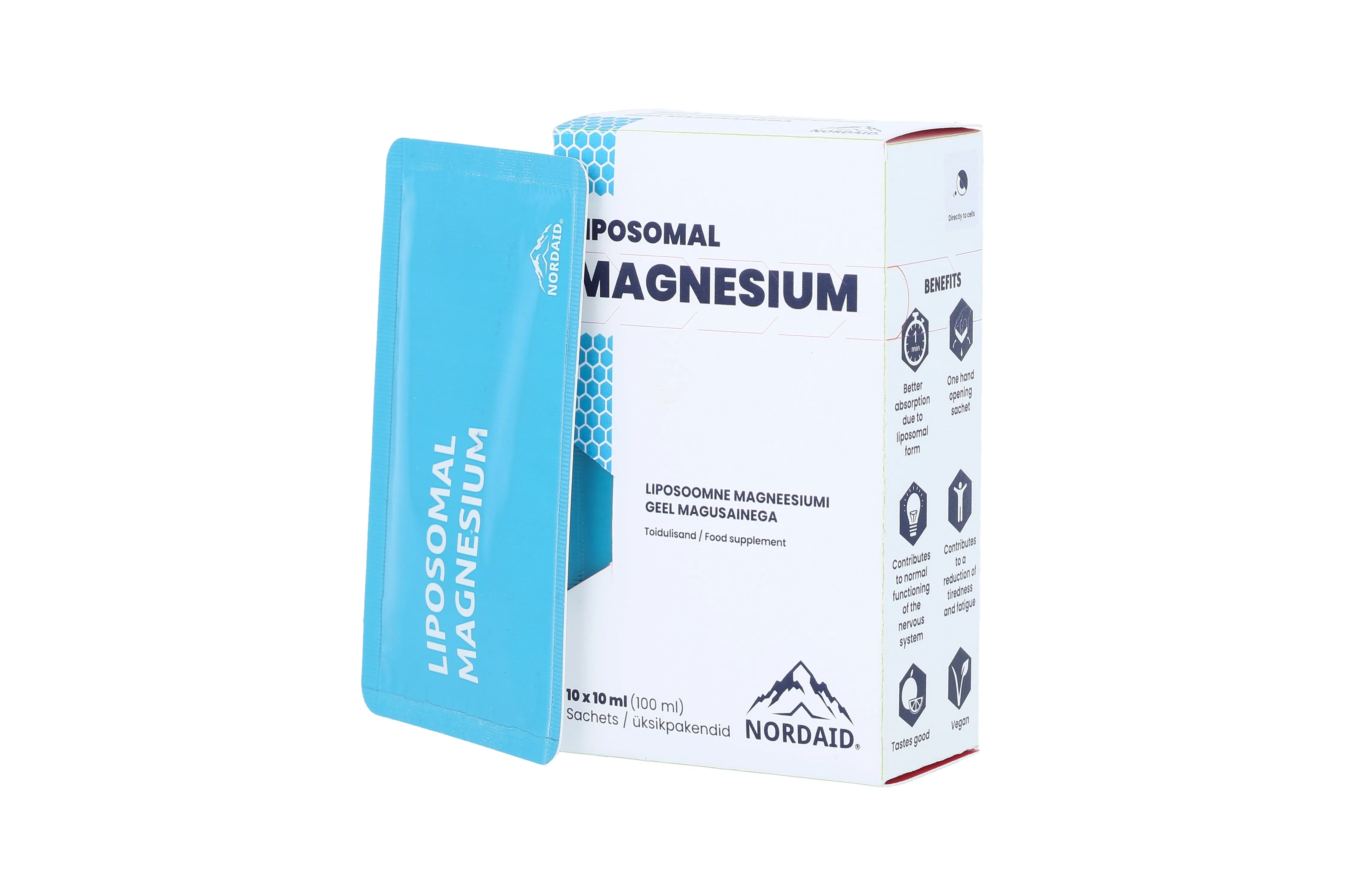 NORDAID MAGNEESIUMTSITRAAT-MALAAT LIPOSOOMNE 200MG N10 - Tootepilt 