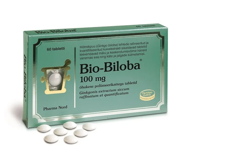BIO-BILOBA TBL 100MG N60 - Tootepilt 