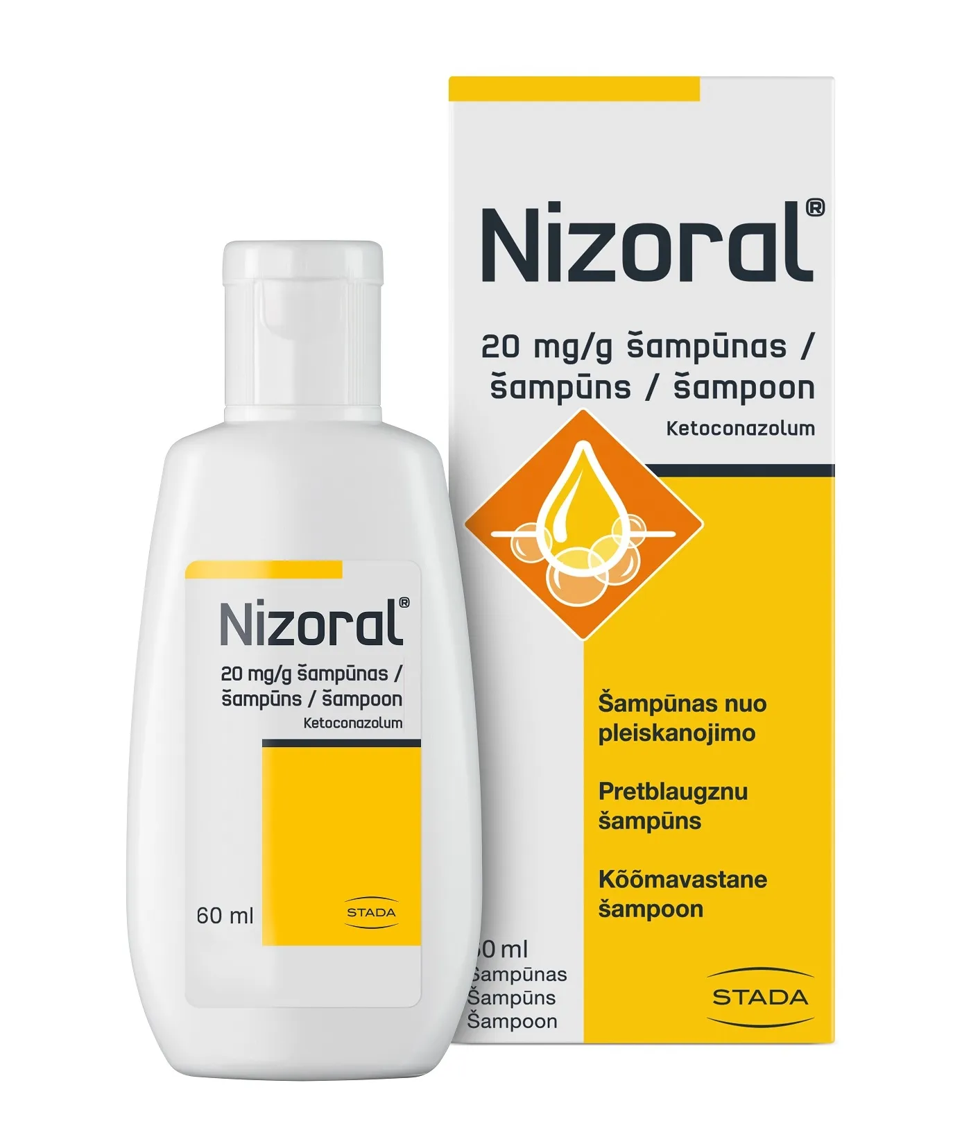 NIZORAL SHAMPOON 20MG/G 60ML - Tootepilt 