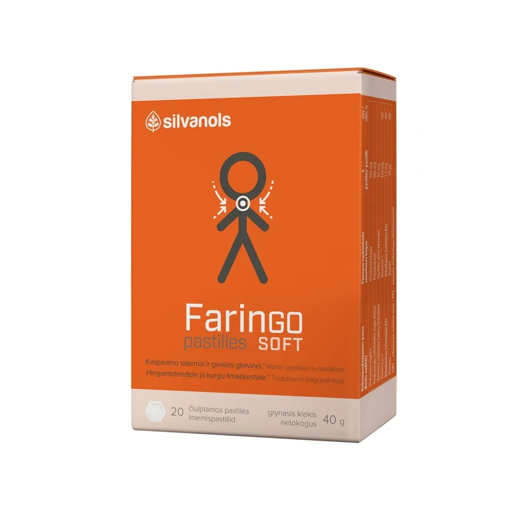 FARINGO SOFT KURGUPASTILLID N20 - Tootepilt 