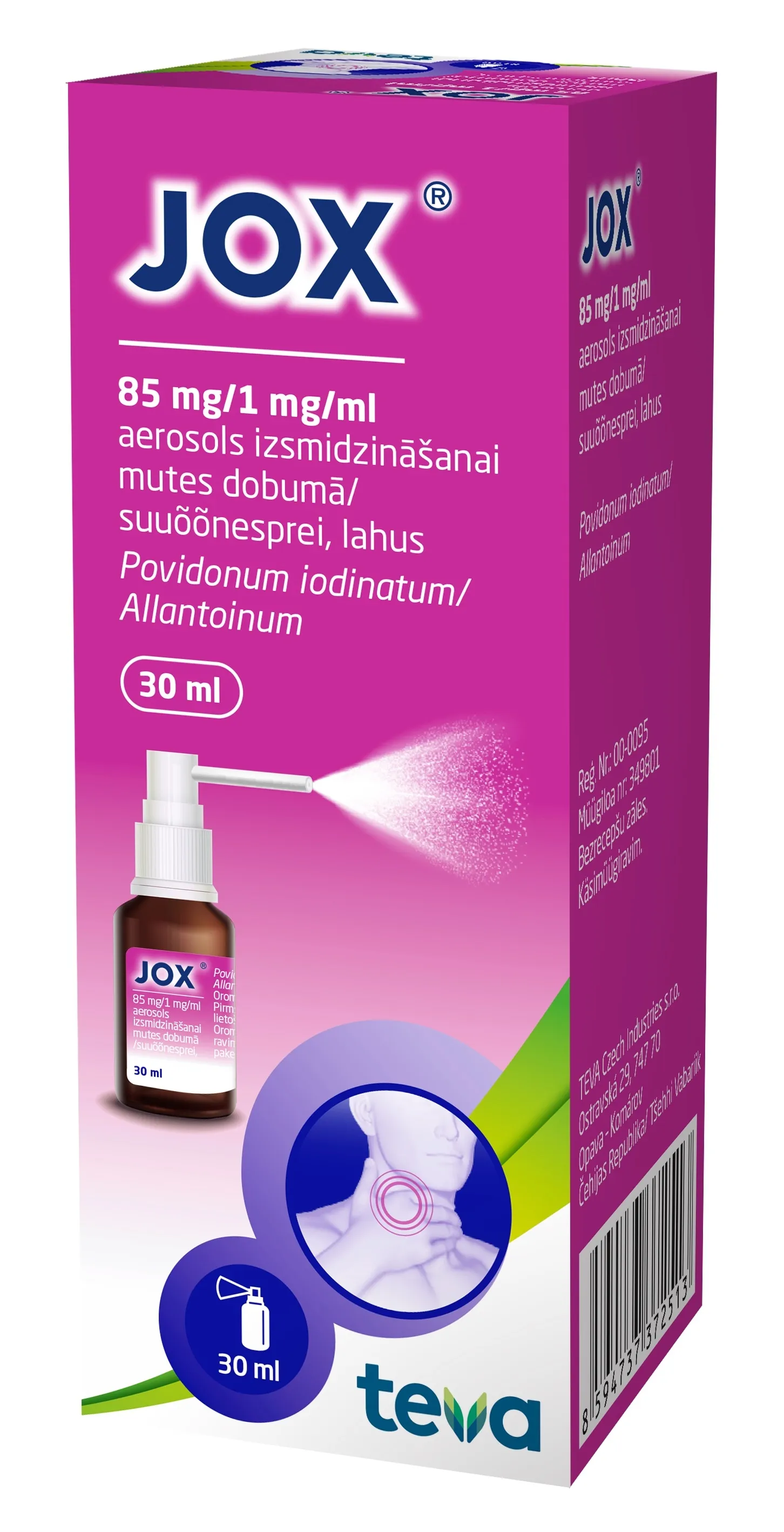 JOX SUUÕÕNESPREI 8,5%+0,1% 30ML - Tootepilt 