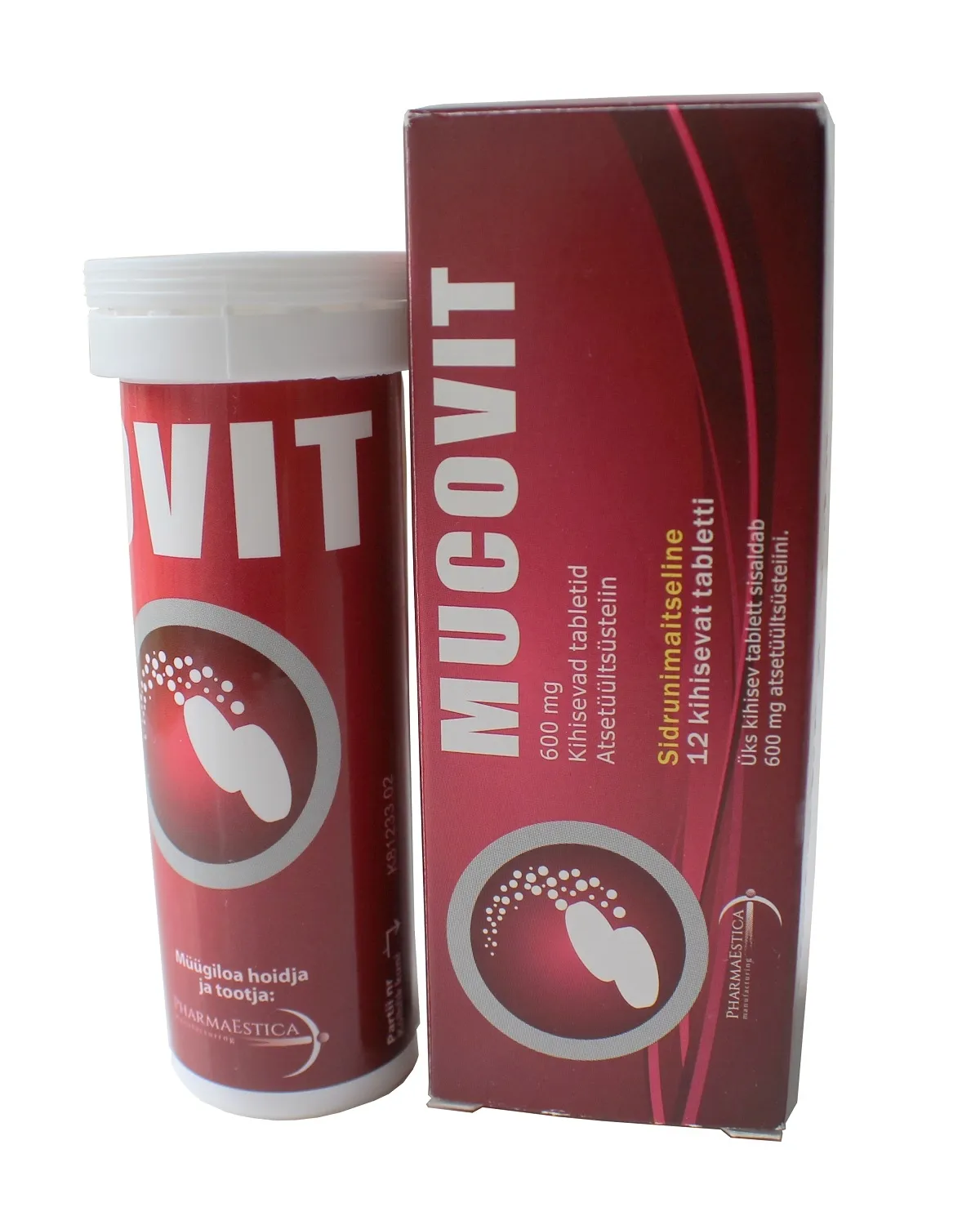 MUCOVIT KIHISEV TBL 600MG N12 - Tootepilt 