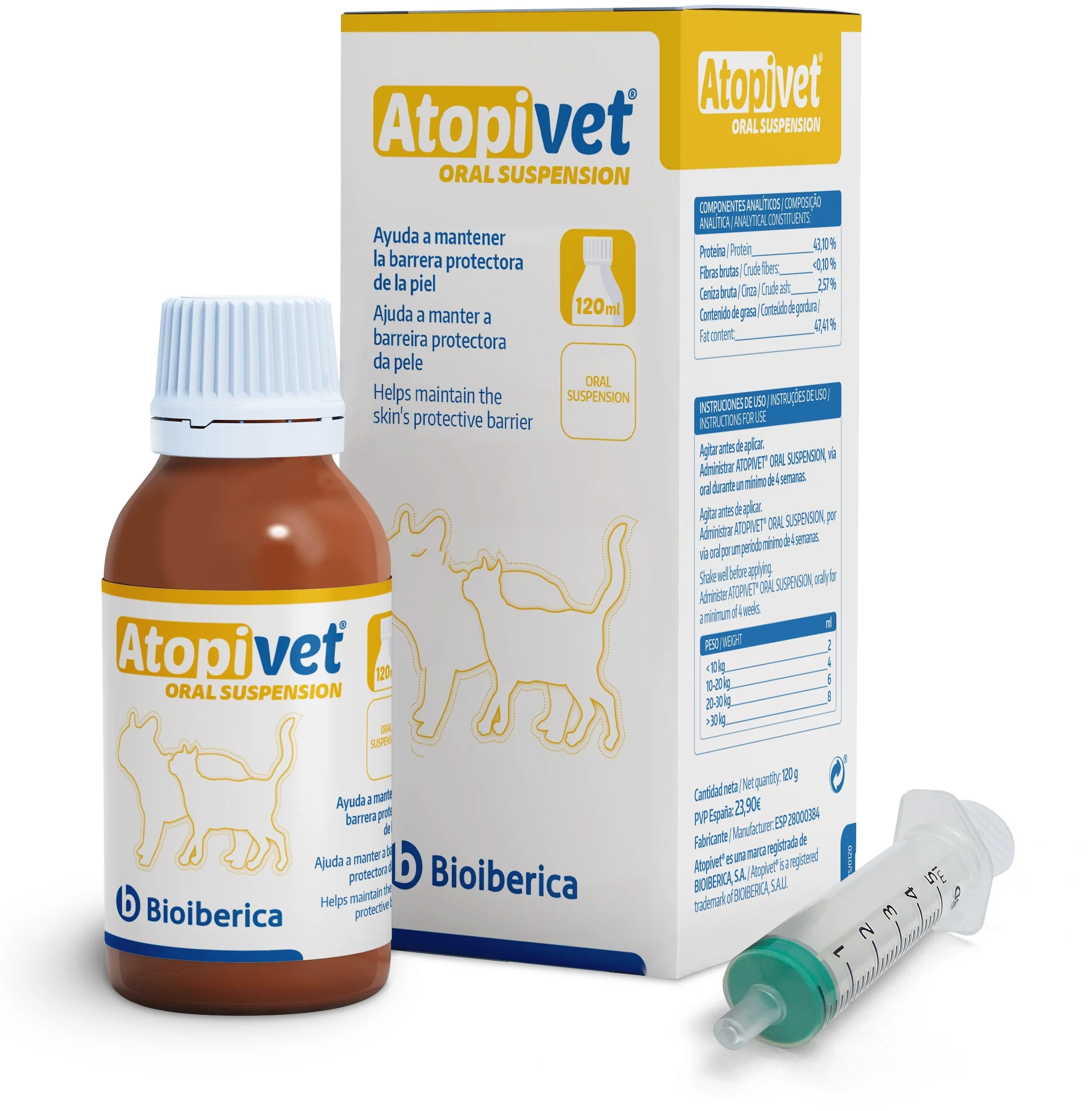 Bioiberica Atopivet suukaudne susp. 120 ml - Tootepilt 
