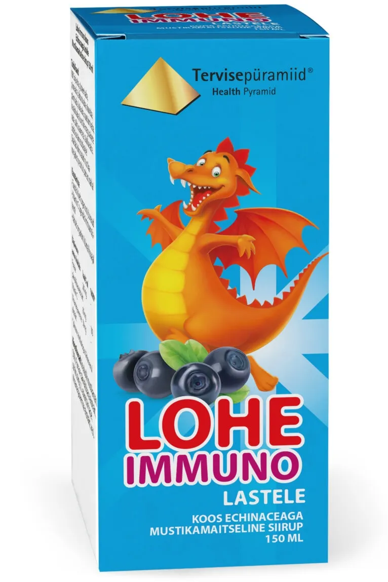 TERVISEPÜRAMIID LOHE IMMUNO ECHINACEA LASTELE SIIRUP 150ML - Tootepilt 