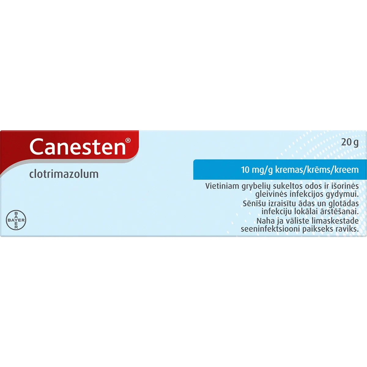 CANESTEN KREEM 10MG/G 20G - Tootepilt 