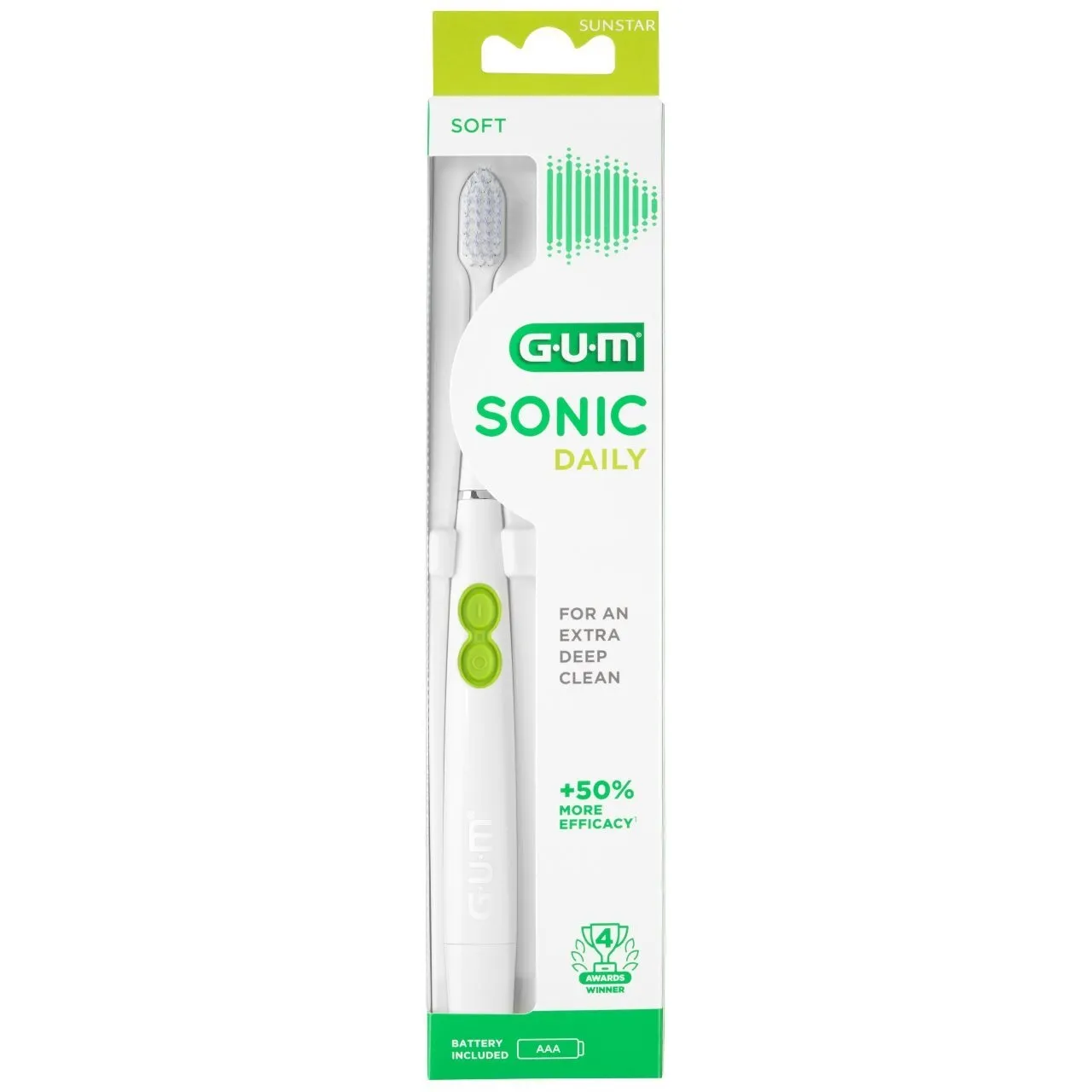 GUM ELEKTRILINE HAMBAHARI SONIC DAILY VALGE N1 - Tootepilt 