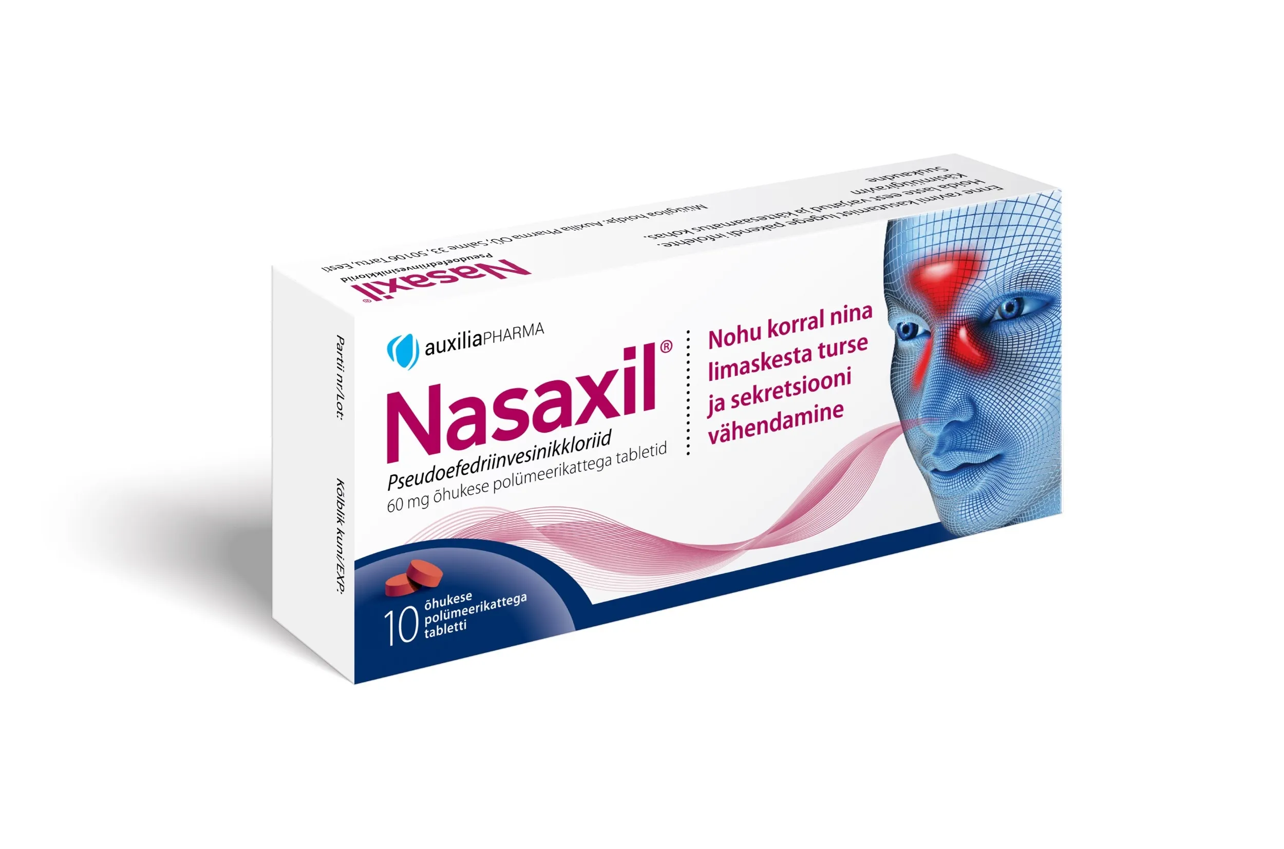 NASAXIL KATTEGA TBL 60MG N10 - Tootepilt 