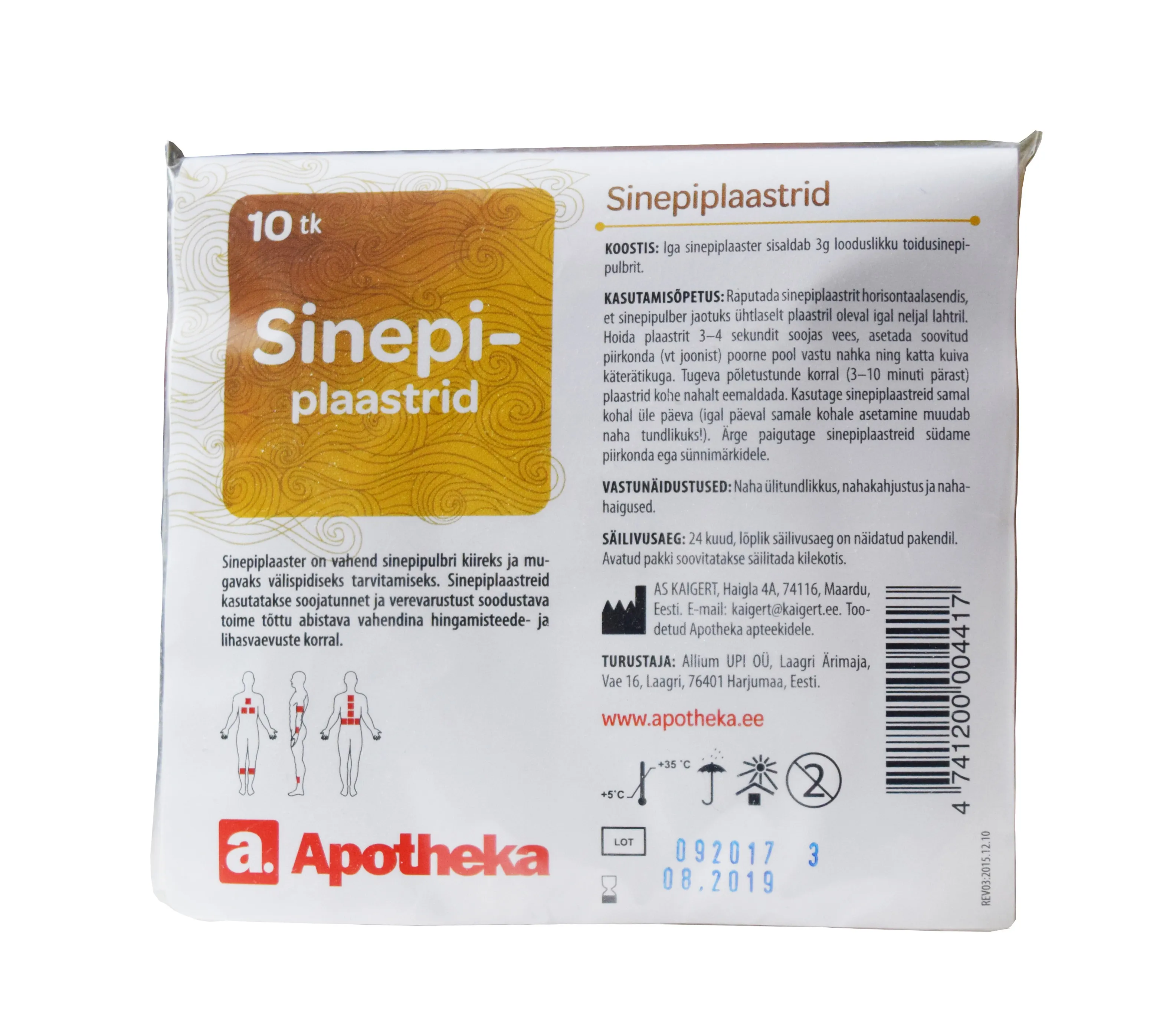 A. SINEPIPLAASTER N10 - Tootepilt 2