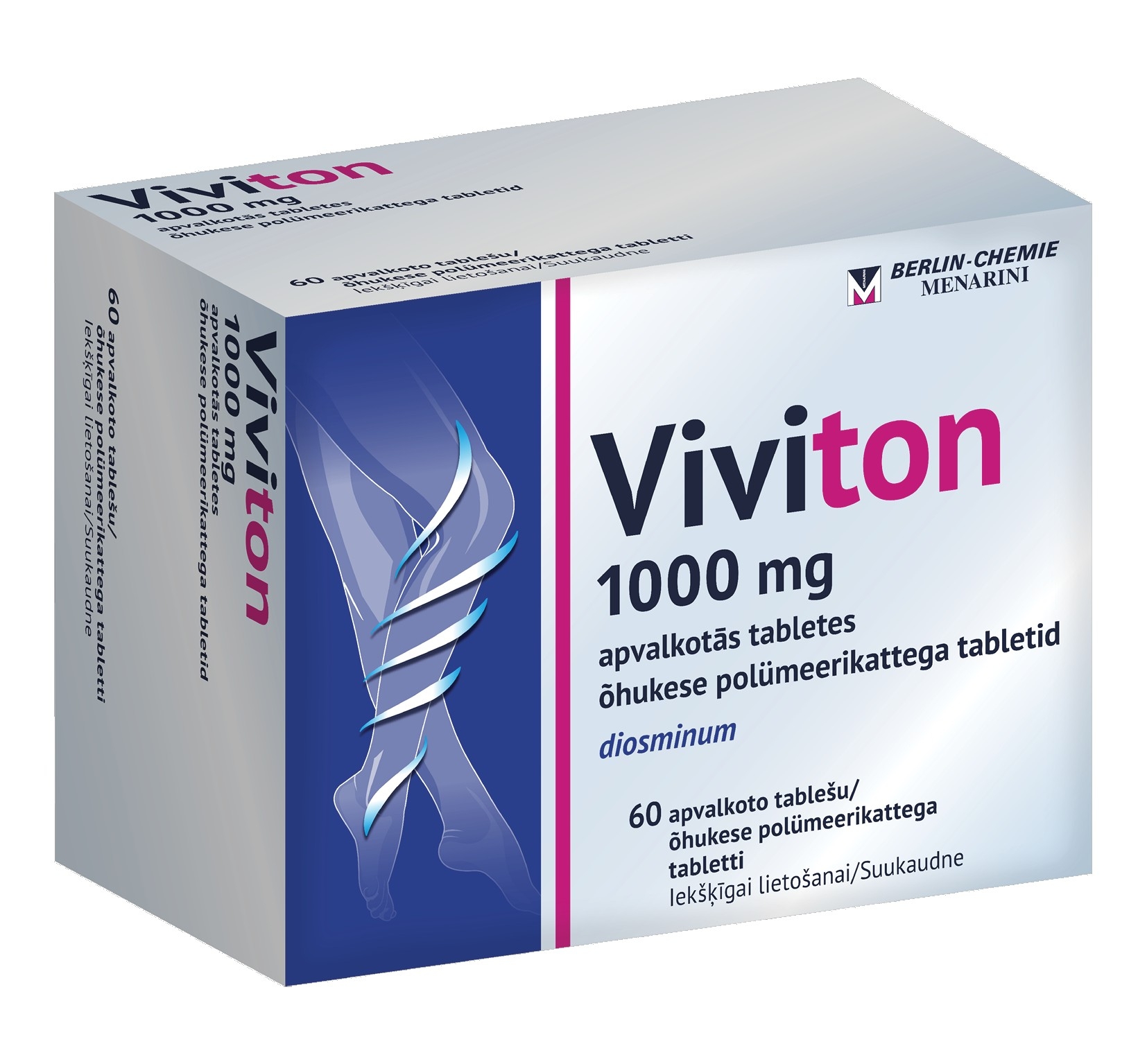 VIVITON KATTEGA TBL 1000MG N60 - Tootepilt 