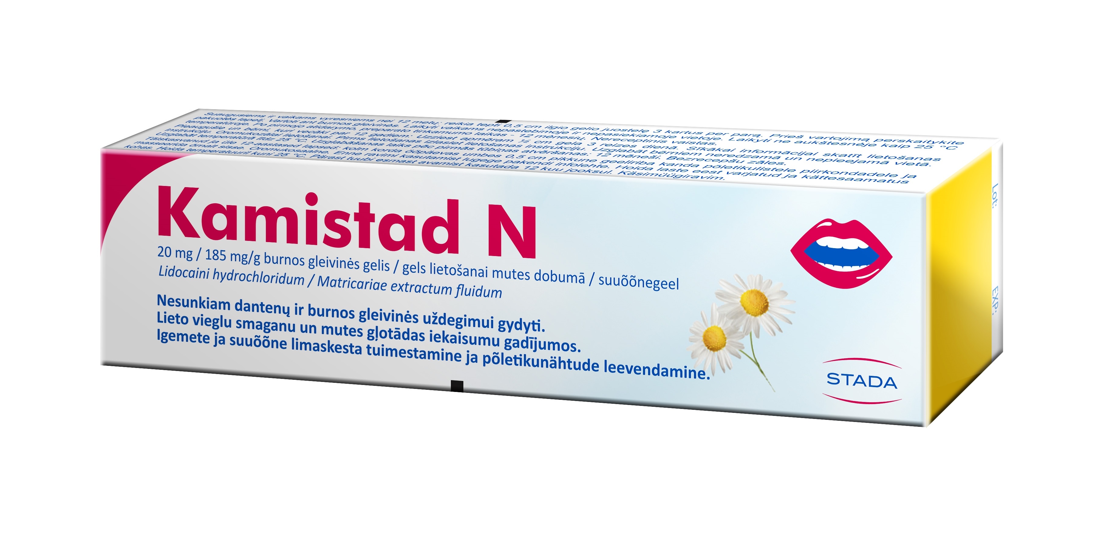 KAMISTAD N SUUÕÕNEGEEL 20MG+185MG/G 10G - Tootepilt 