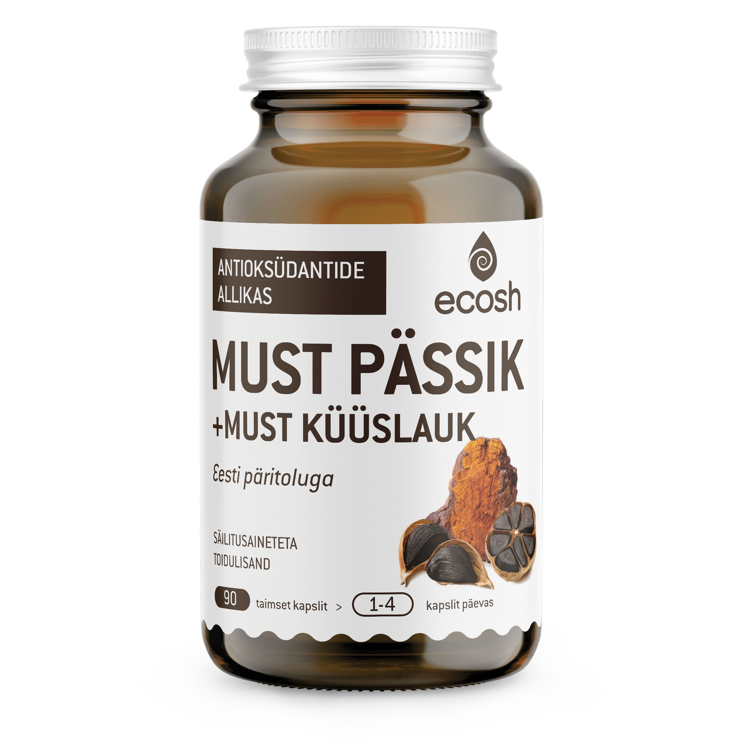 ECOSH MUST PÄSSIK+MUST KÜÜSLAUK KAPSLID N90 - Tootepilt 