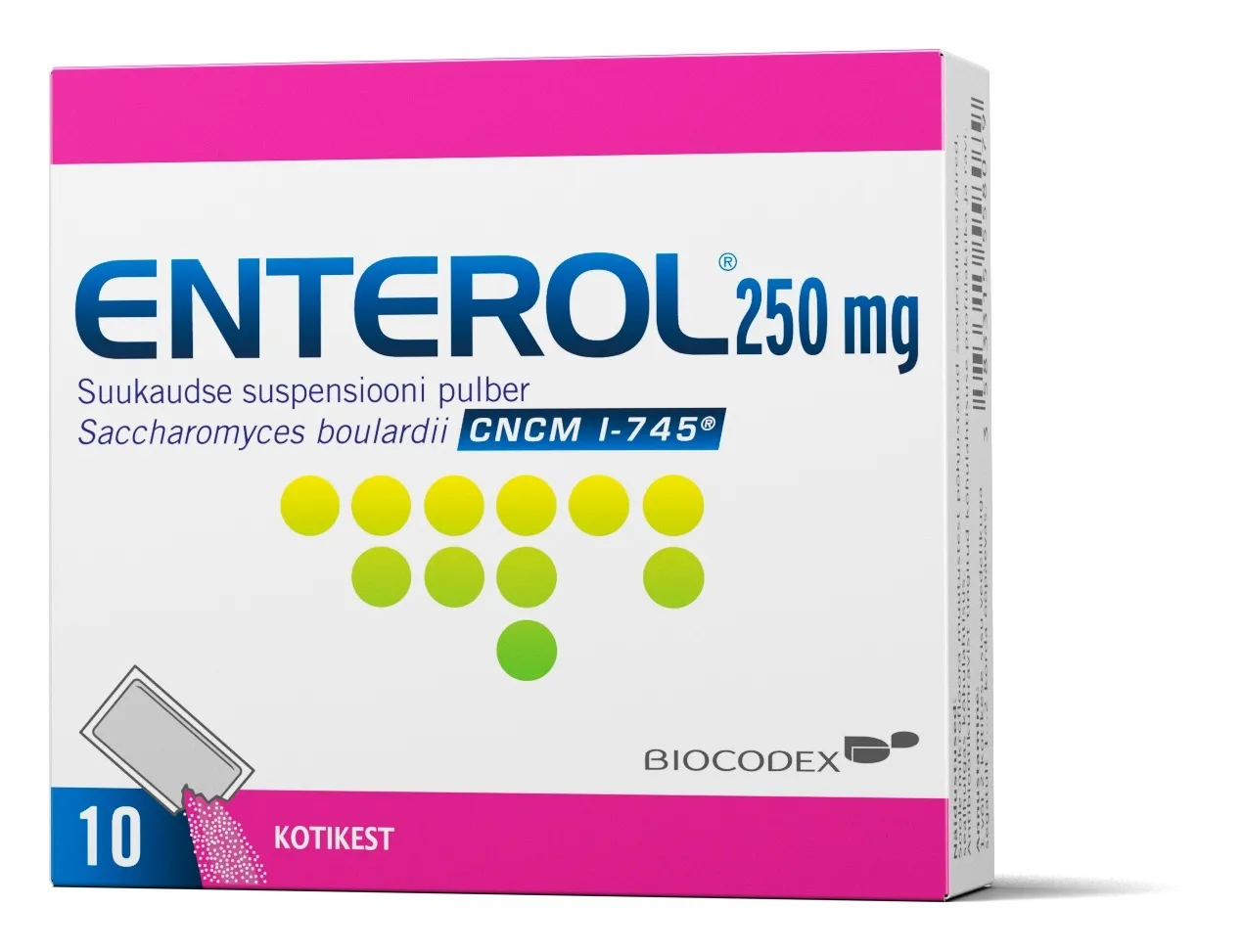 ENTEROL SUUKAUDSE SUSPENSIOONI PULBER 250MG N10 - Tootepilt 