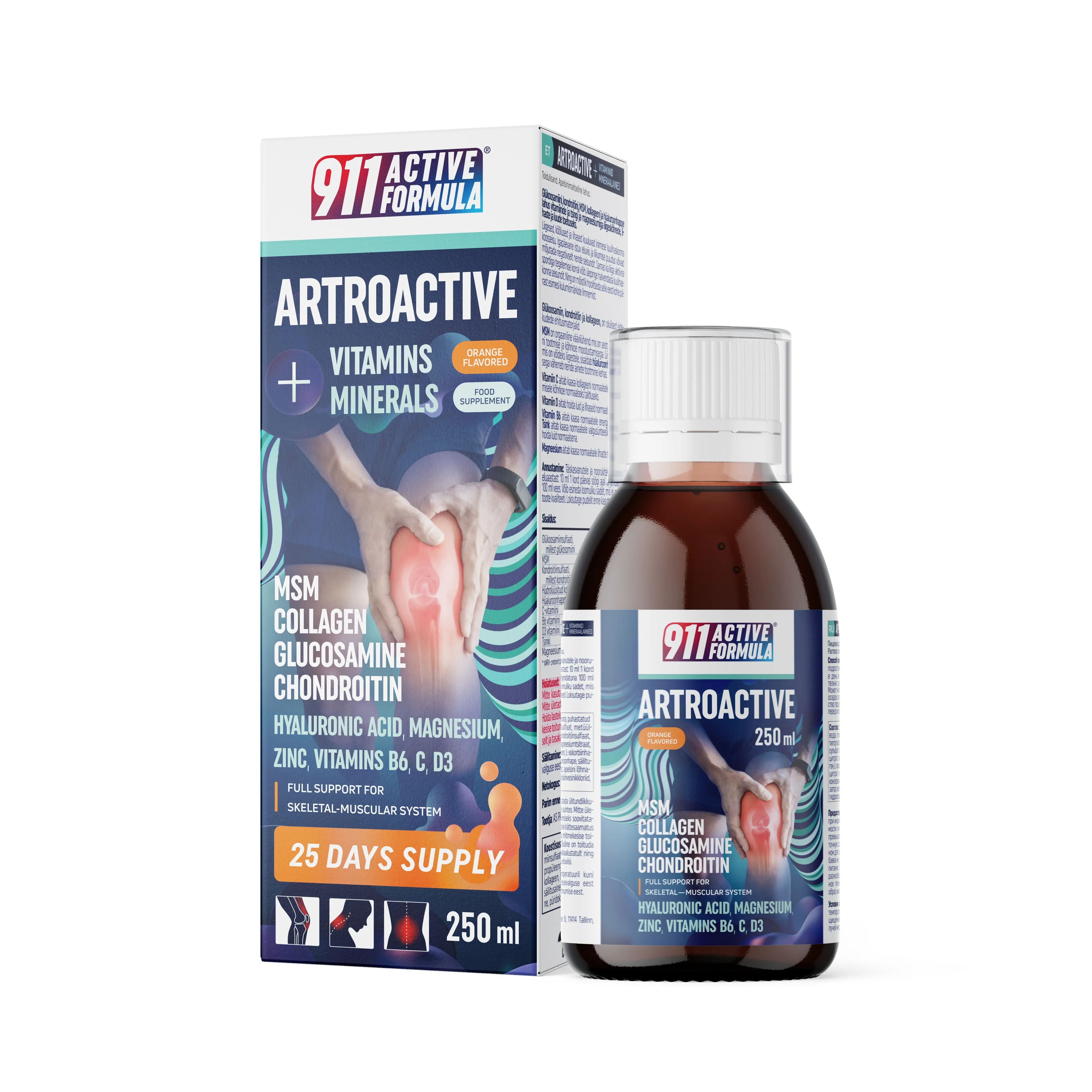 911 ACTIVE FORMULA ARTROACTIVE VITAMIINID MINERAALID LAHUS 250ML - Tootepilt 