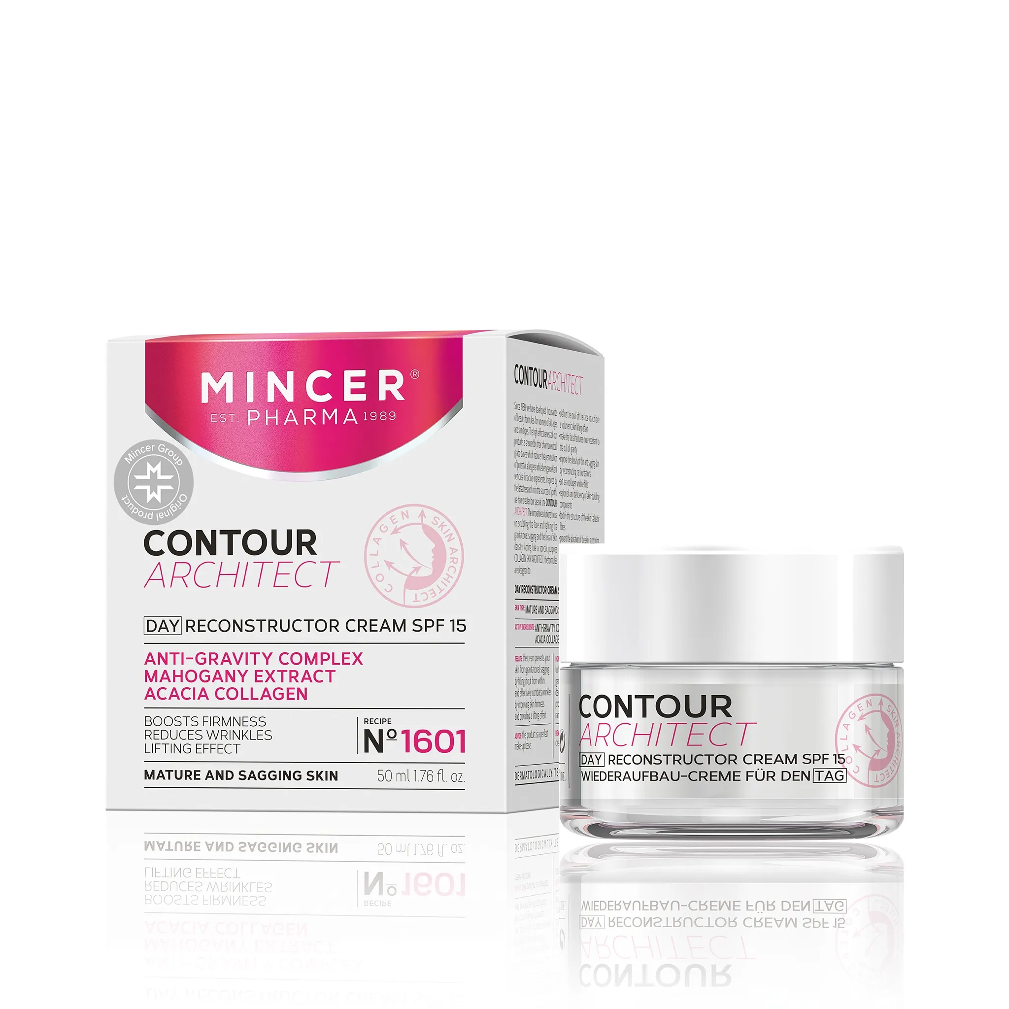 MINCER PHARMA CONTOUR ARCHITECT PÄEVAKREEM SPF15 50ML - Tootepilt 