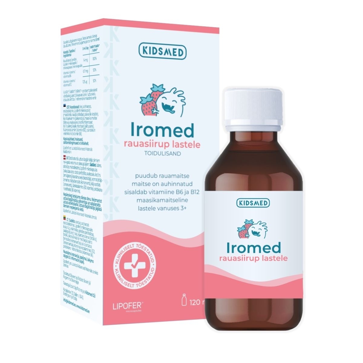 KIDSMED IROMED RAUASIIRUP LASTELE 120ML - Tootepilt 