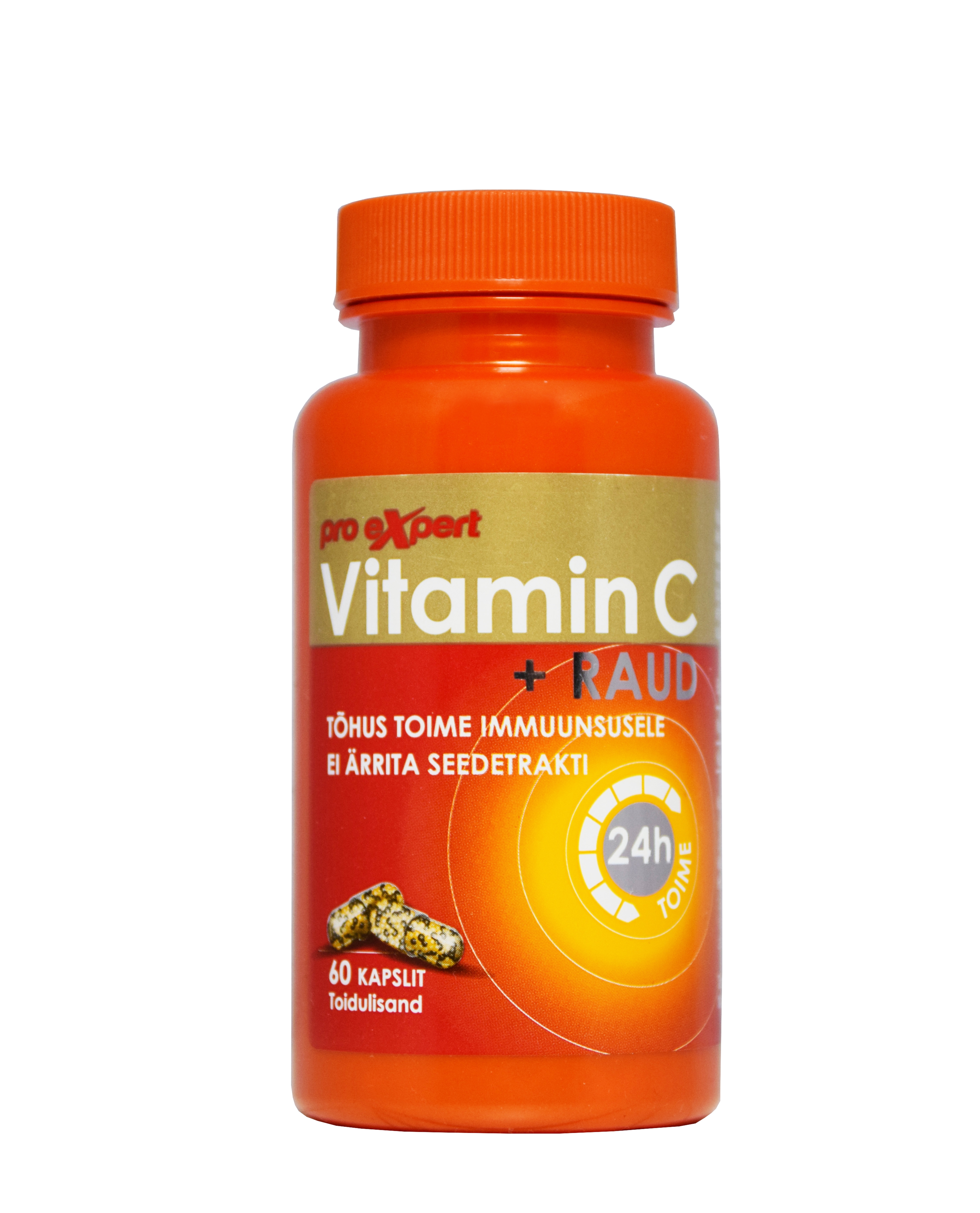 VITAMIN C PRO EXPERT+RAUD KAPSLID N60 - Tootepilt 