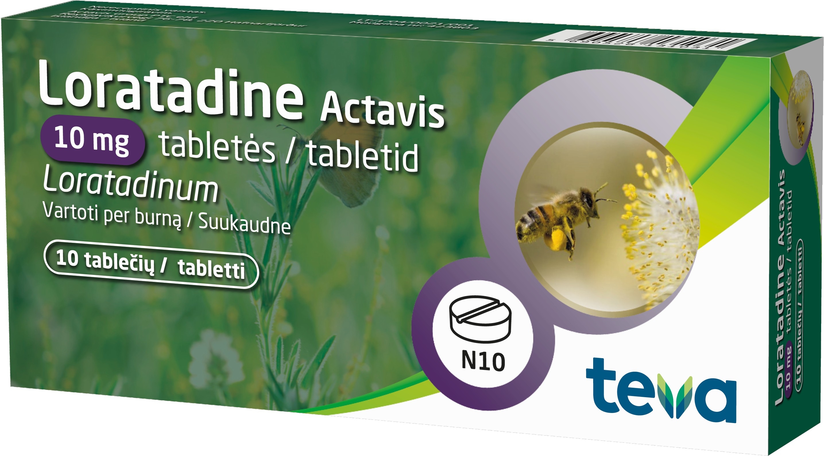 LORATADINE ACTAVIS TBL 10MG N10 - Tootepilt 