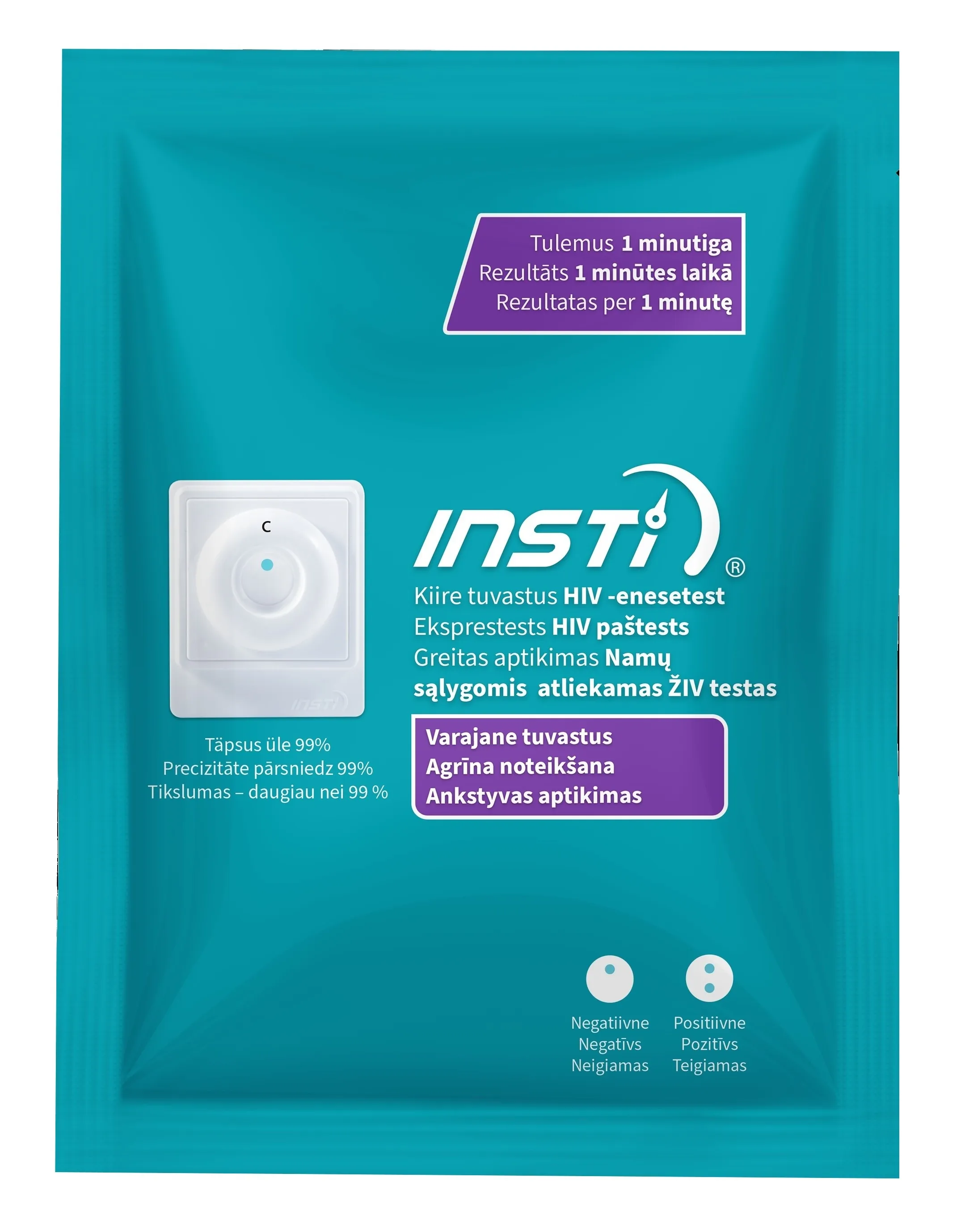 INSTI KIIRTEST- HIV TUVASTAMISEKS N1 - Tootepilt 