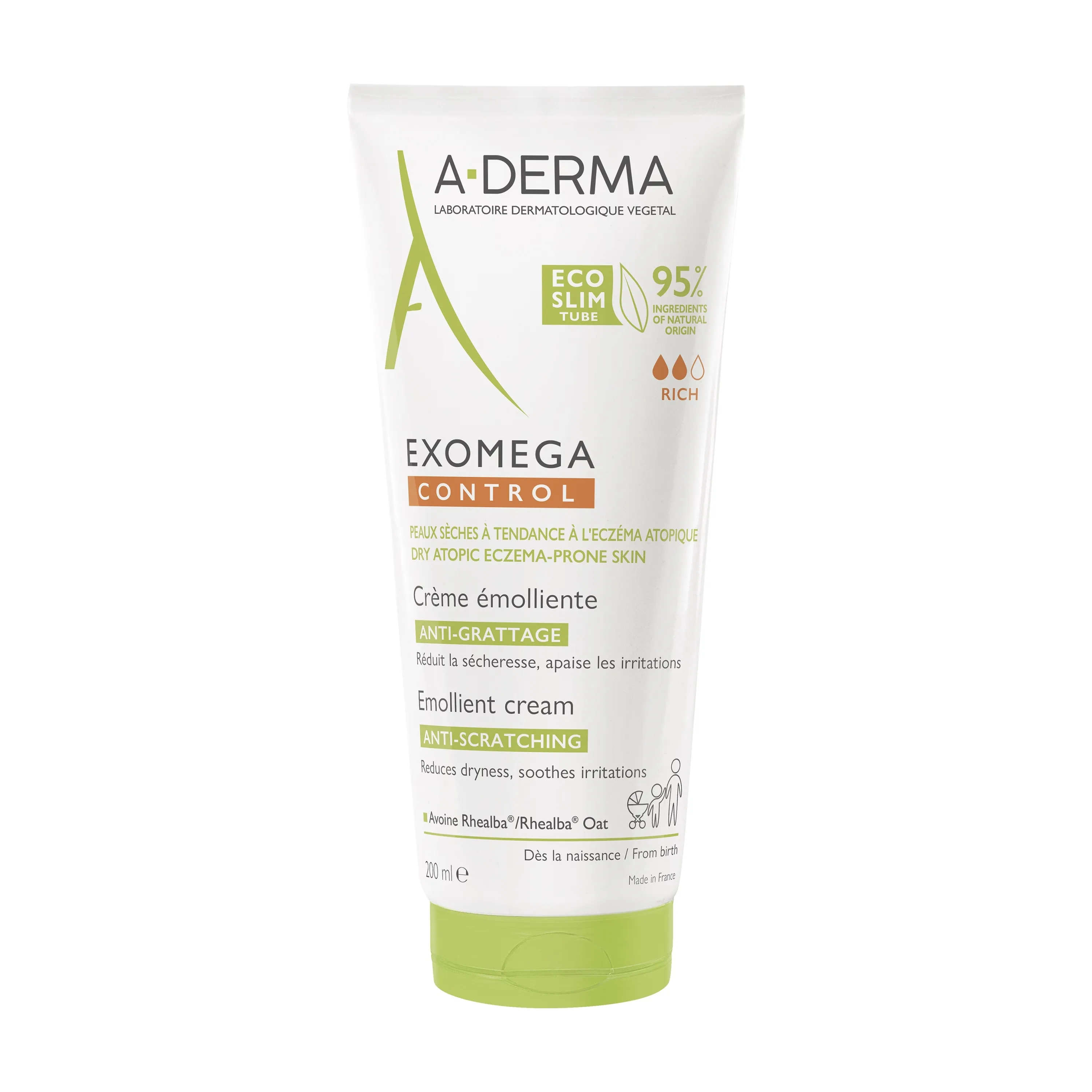 A-DERMA EXOMEGA CONTROL KREEM ATOOPILISELE NAHALE 200ML - Tootepilt 2