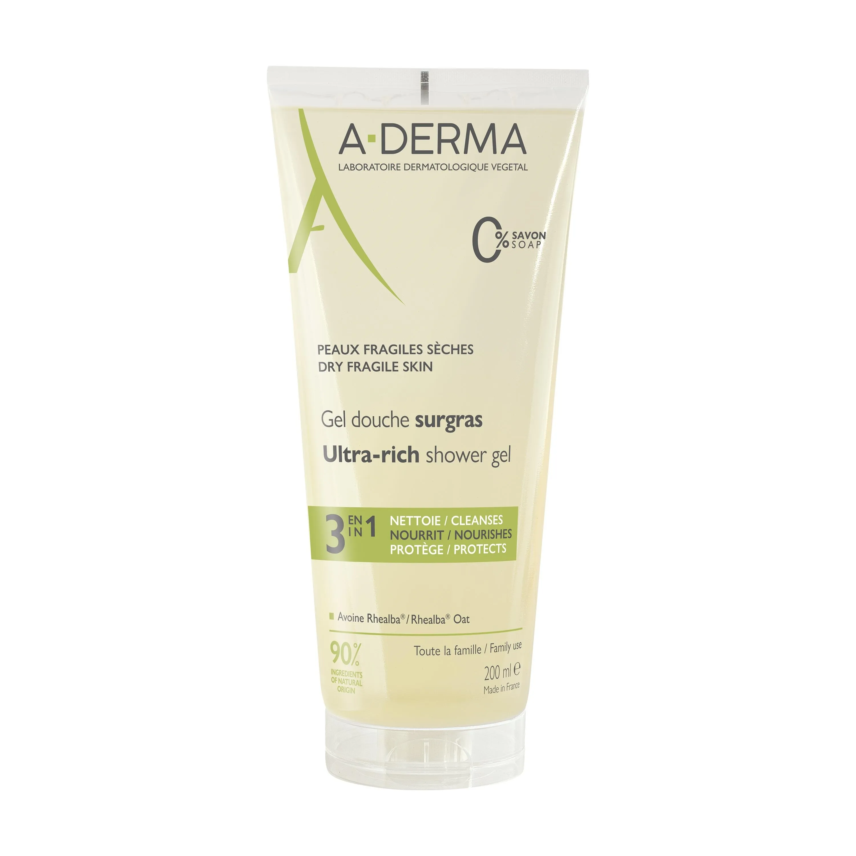 A-DERMA DUSHIGEEL KAERAEKSTRAKTIGA 200ML - Tootepilt 