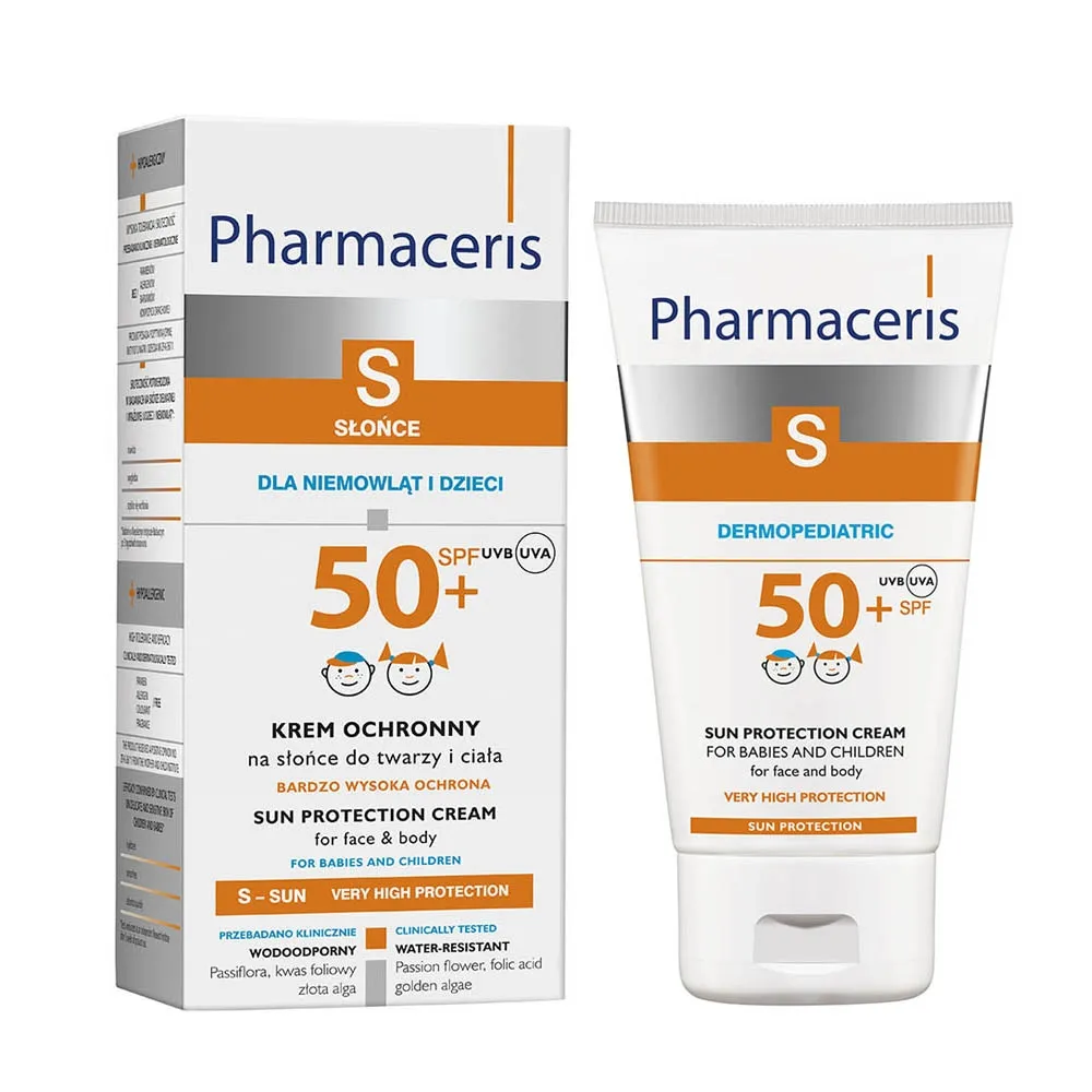 PHARMACERIS S PÄIKESEKAITSEKREEM LASTELE SPF50+ 125ML - Tootepilt 