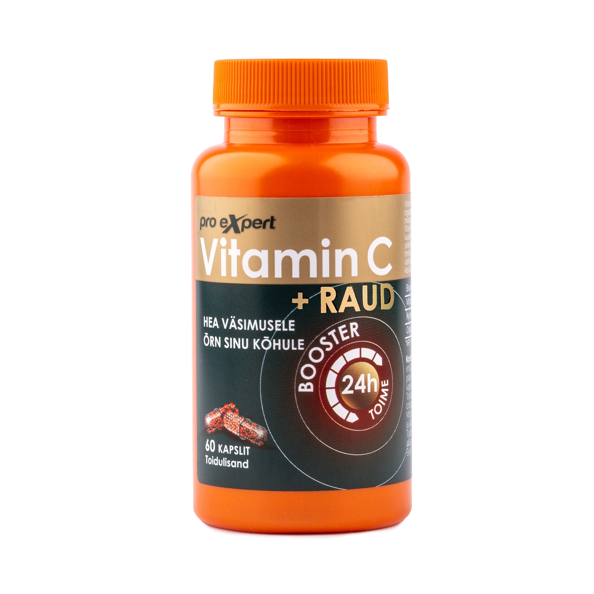 VITAMIN C PRO EXPERT+RAUD BOOSTER KAPSLID N60 - Tootepilt 