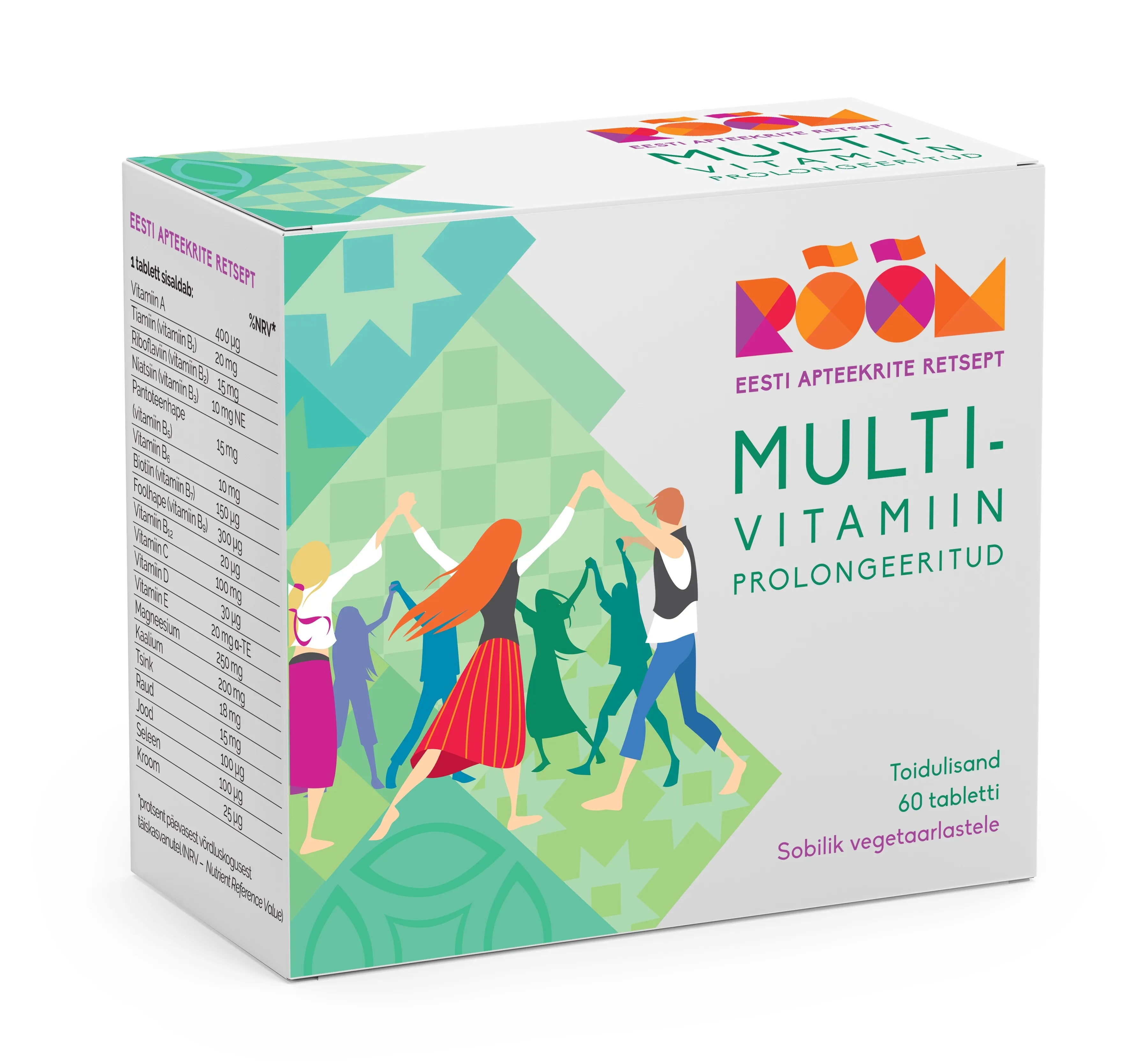 RÕÕM MULTIVITAMIIN PROLONGEERITUD TBL N60 - Tootepilt 