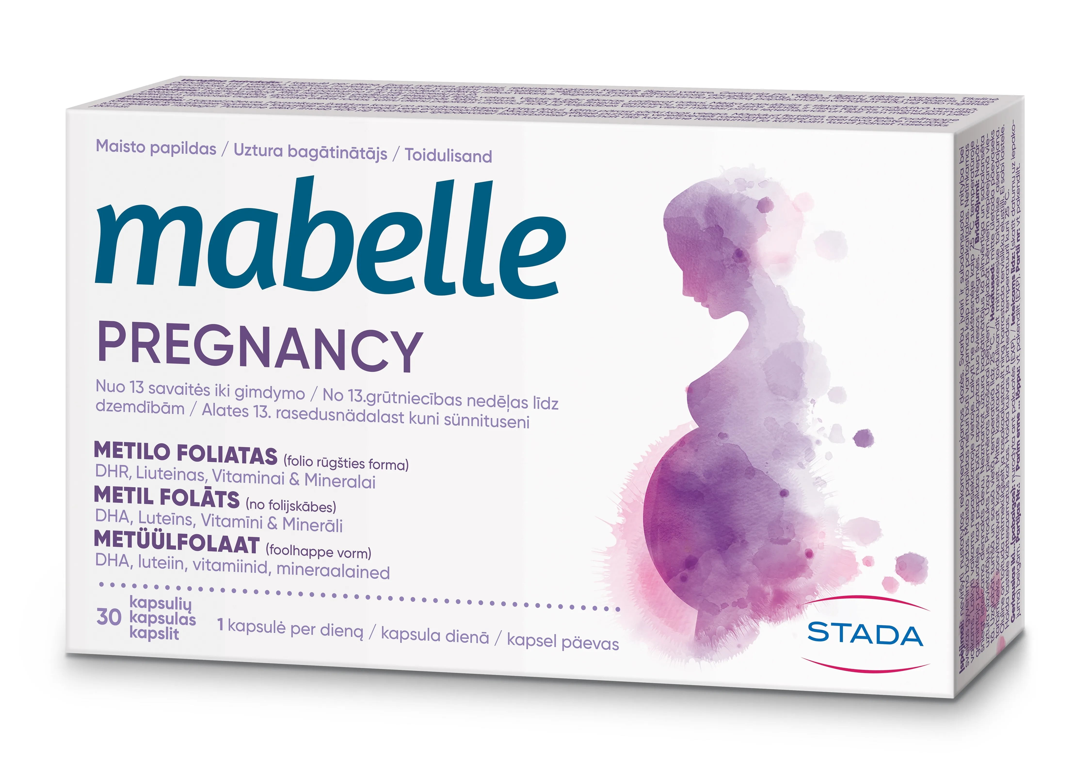 MABELLE PREGNACY KAPSLID N30 - Tootepilt 