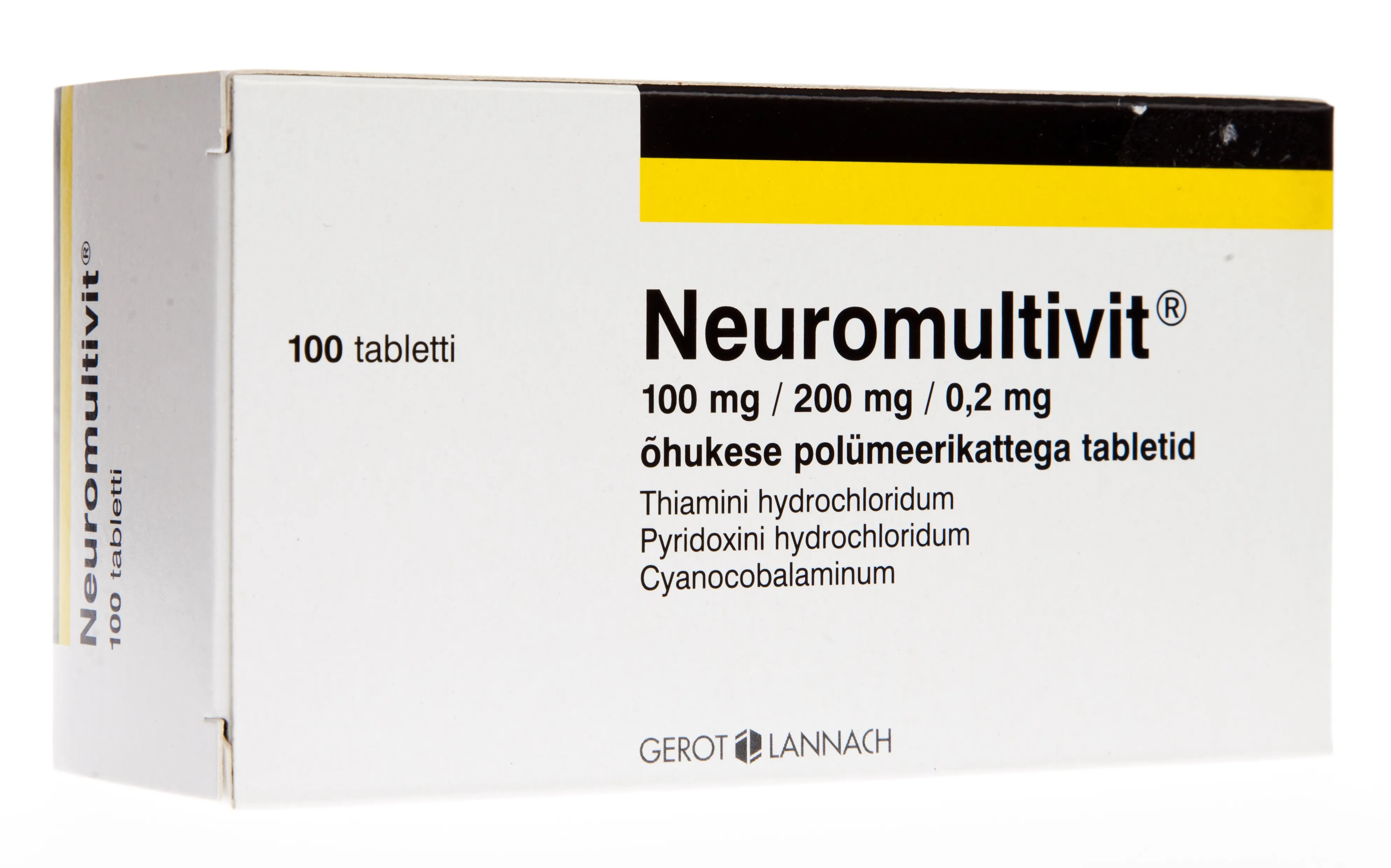 NEUROMULTIVIT TBL 100MG+200MG+0,2MG N100 - Tootepilt 