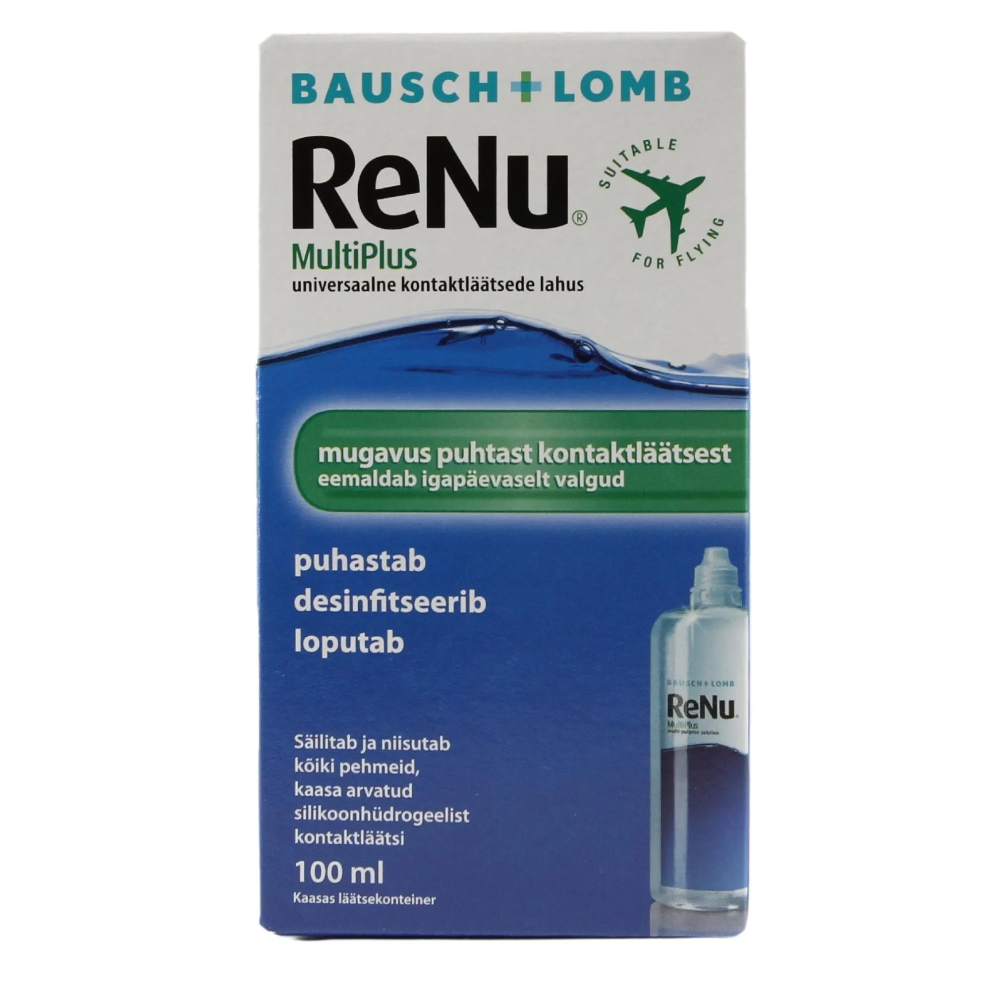 BAUSCH&LOMB RENU MULTIPLUS 100ML (KONTAKTLÄÄTSEDE DES.LAH) - Tootepilt 