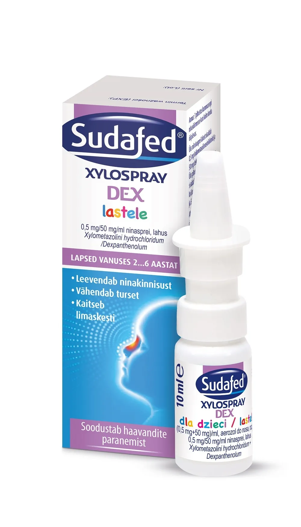 SUDAFED XYLOSPRAY DEX NINASPREI 0,5MG+50MG/ML 10ML - Tootepilt 