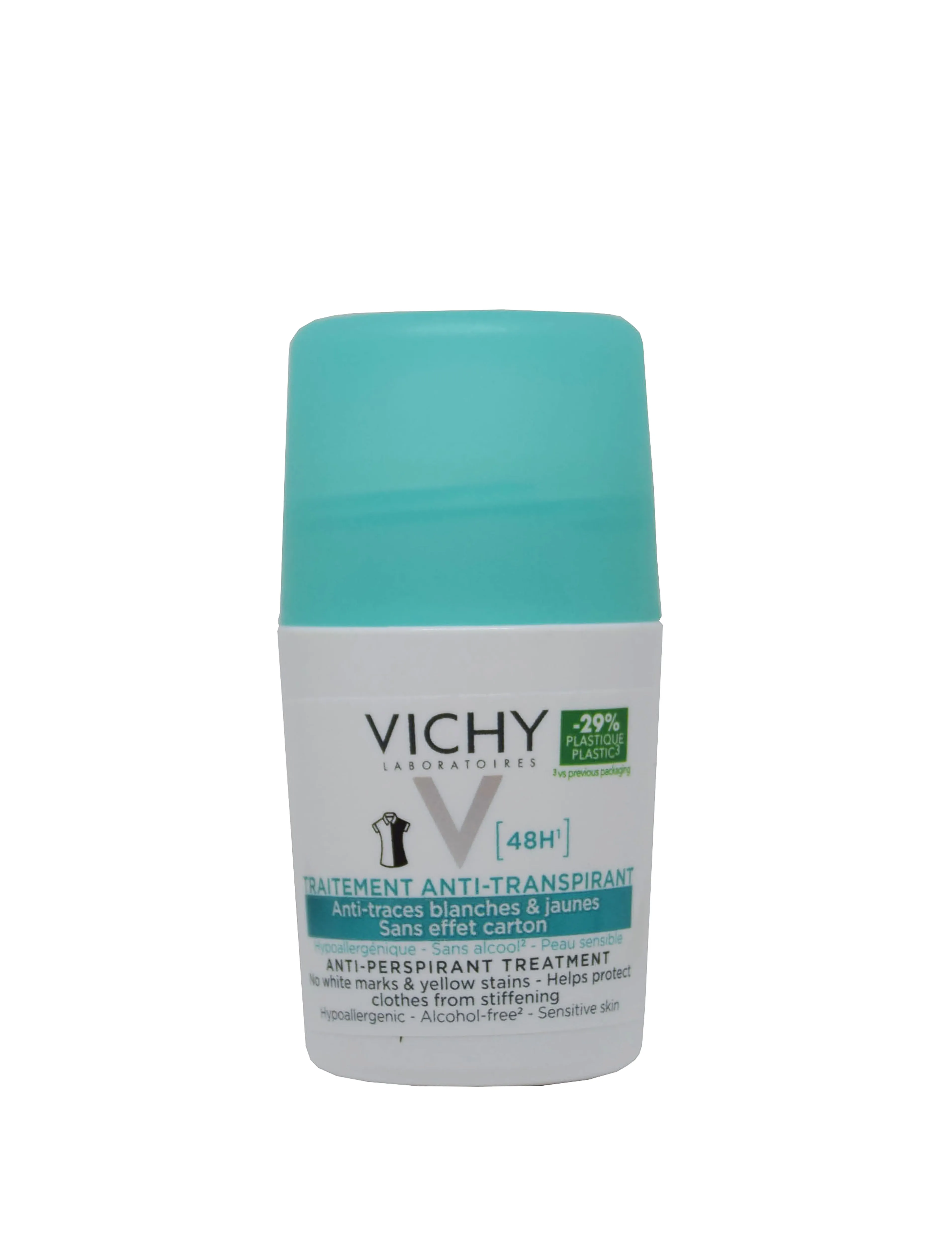 VICHY ANTIPERSPIRANT ROLL-ON 48H ANTITRACE 50ML - Tootepilt 