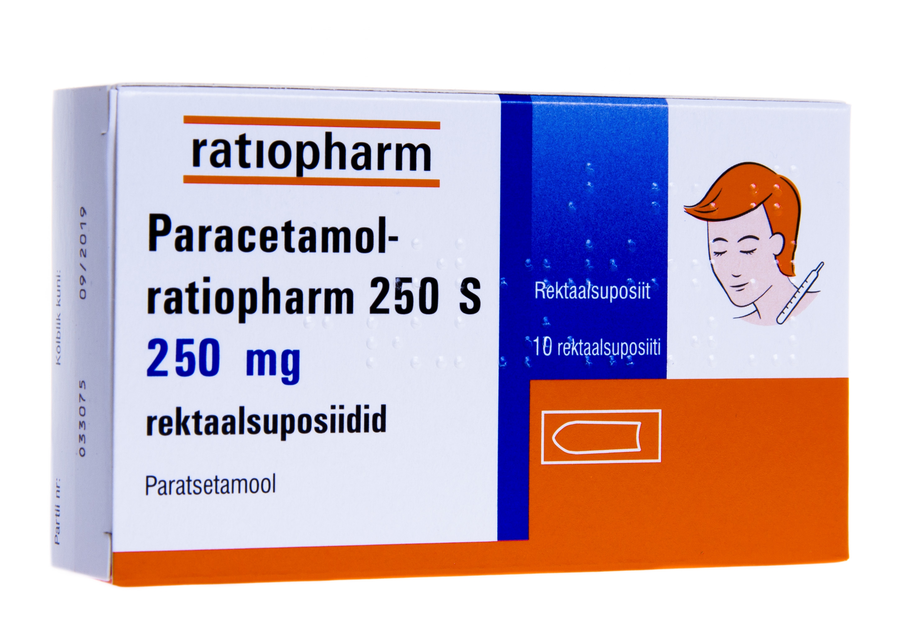 PARACETAMOL- RTP 250 S REKTAALSUPOSIIT 250MG N10 - Tootepilt 