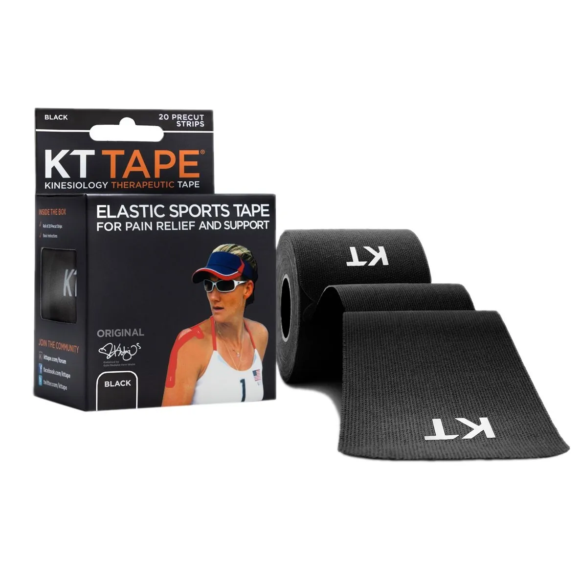 KT TEIP ORIGINAL (EELLÕIGATUD 5M, 20 STRIP) MUST - Tootepilt 