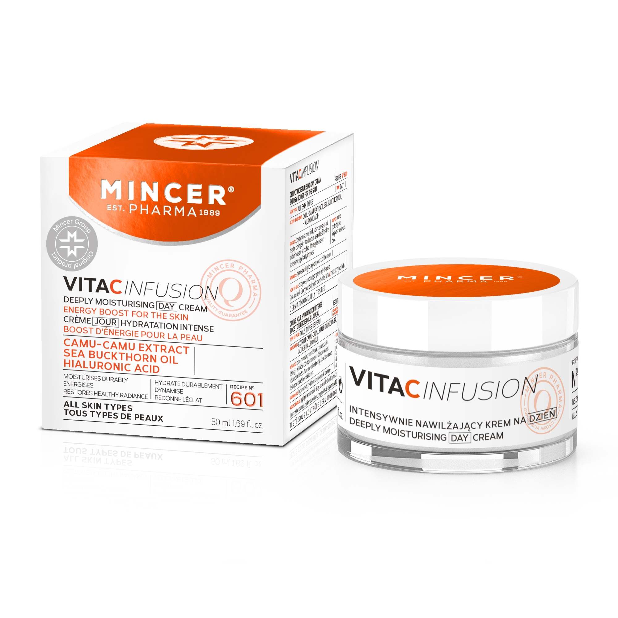 MINCER PHARMA VITA C PÄEVAKREEM SÜGAVALT NIISUTAV 50ML - Tootepilt 