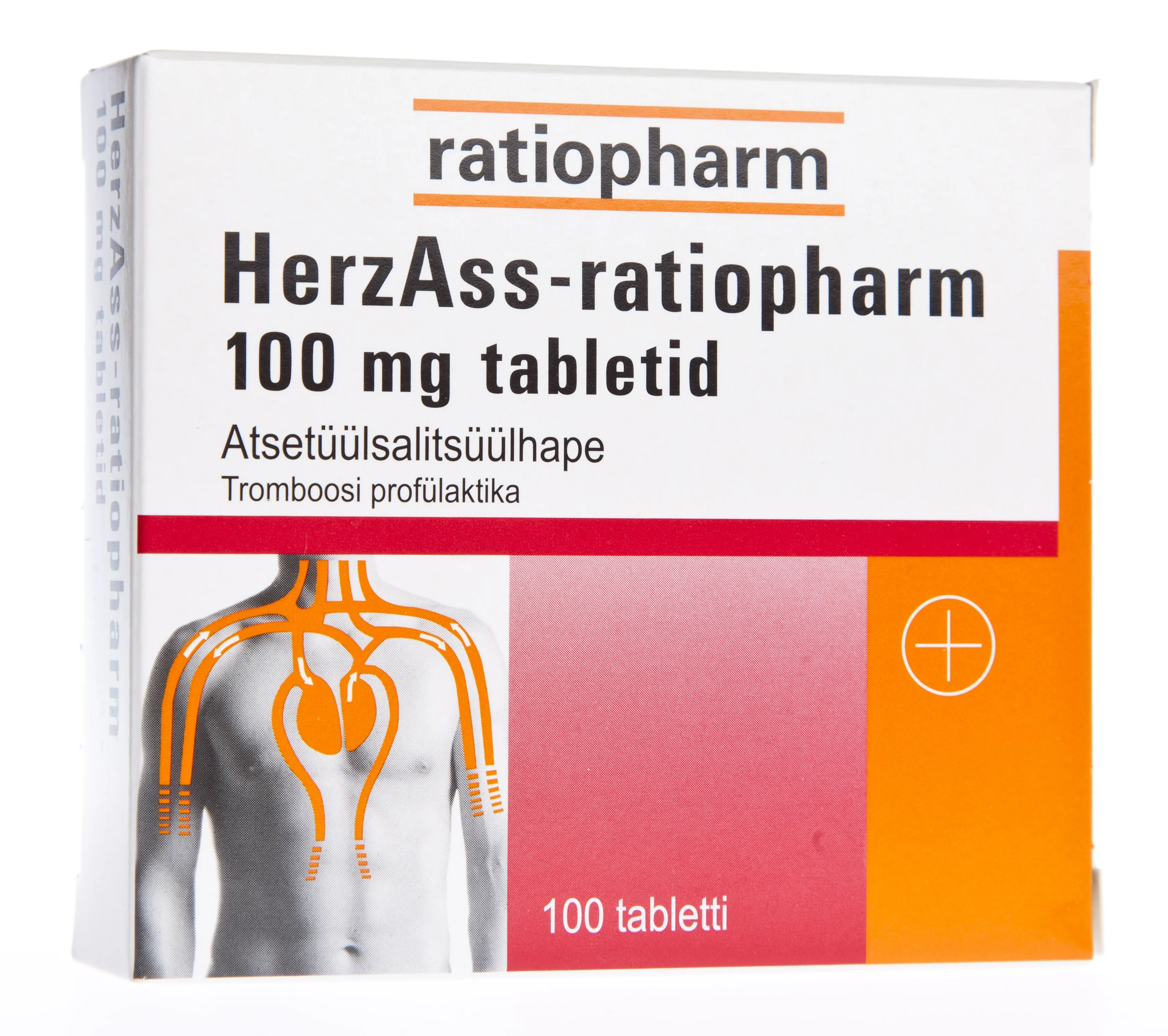HERZASS-RATIOPHARM 100MG TBL 100MG N100 - Tootepilt 