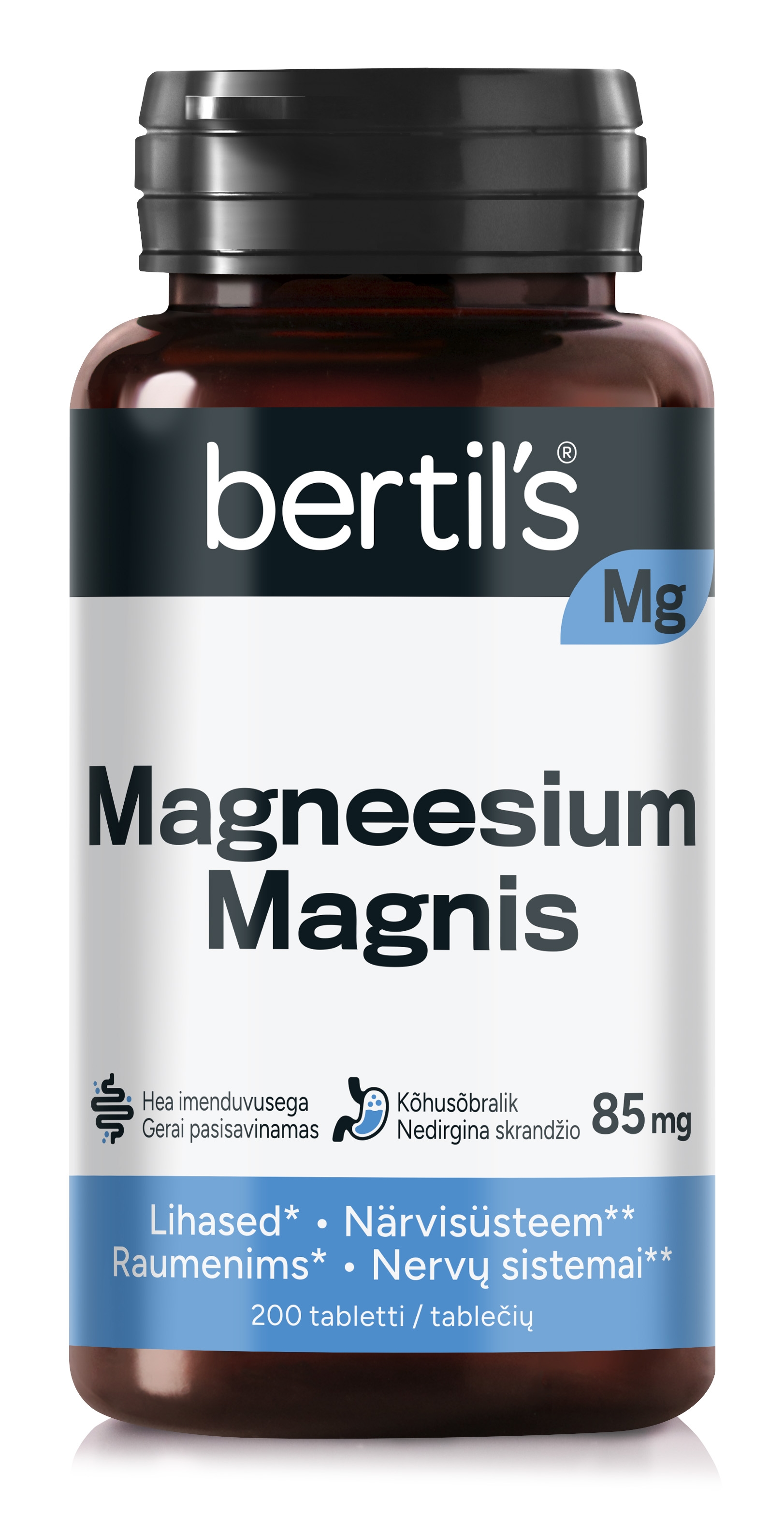 BERTILS MAGNEESIUM TBL 85MG N200 - Tootepilt 