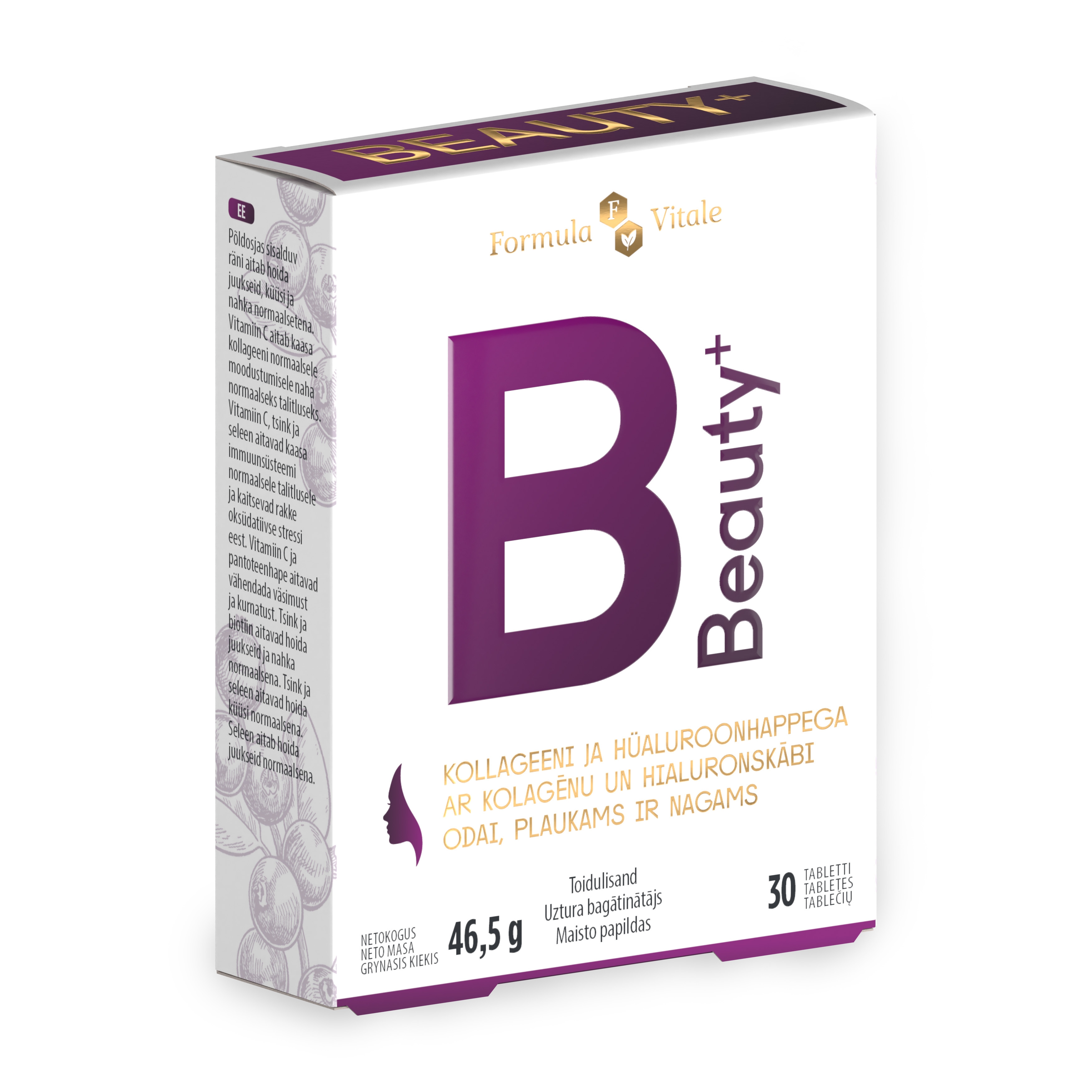 FORMULA VITALE BEAUTY+ KOLLAGEENIGA TBL N30 - Tootepilt 