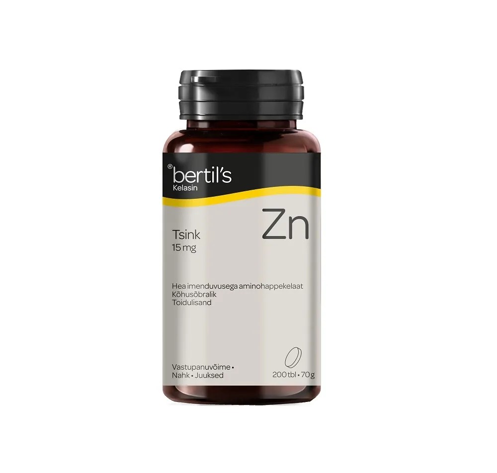 BERTILS TSINK TBL 15MG N200 - Tootepilt 