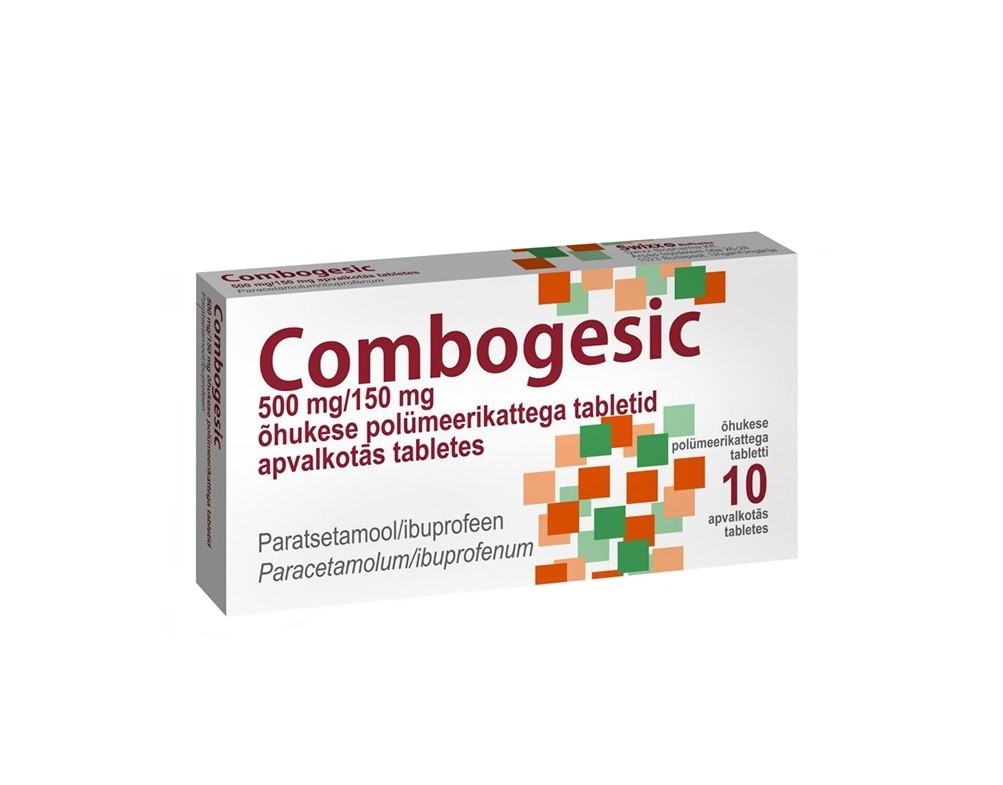 COMBOGESIC KAETUD TBL 500MG+150MG N10 - Tootepilt 