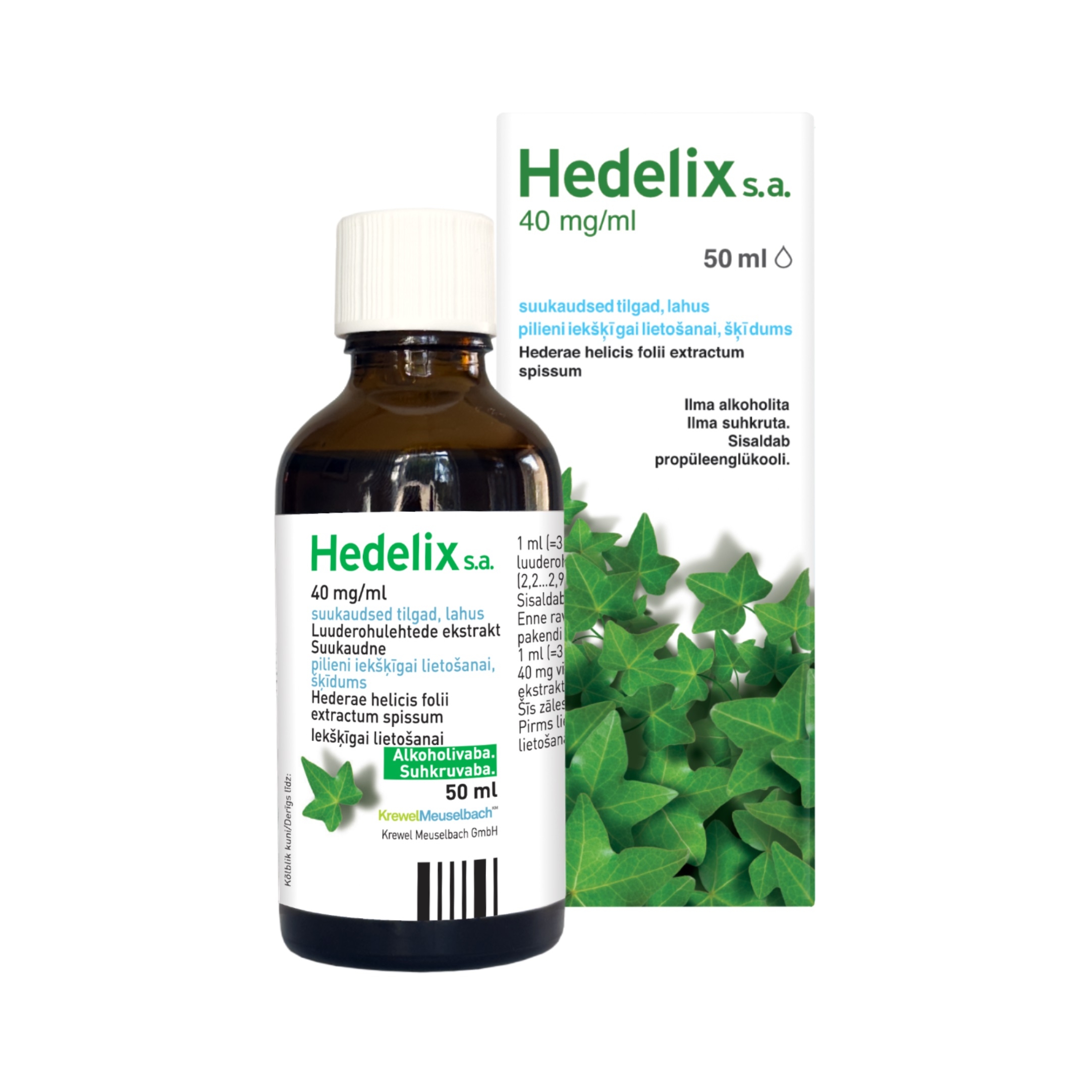 HEDELIX S.A. SUUKAUDSED TILGAD 40MG/ML 50ML - Tootepilt 